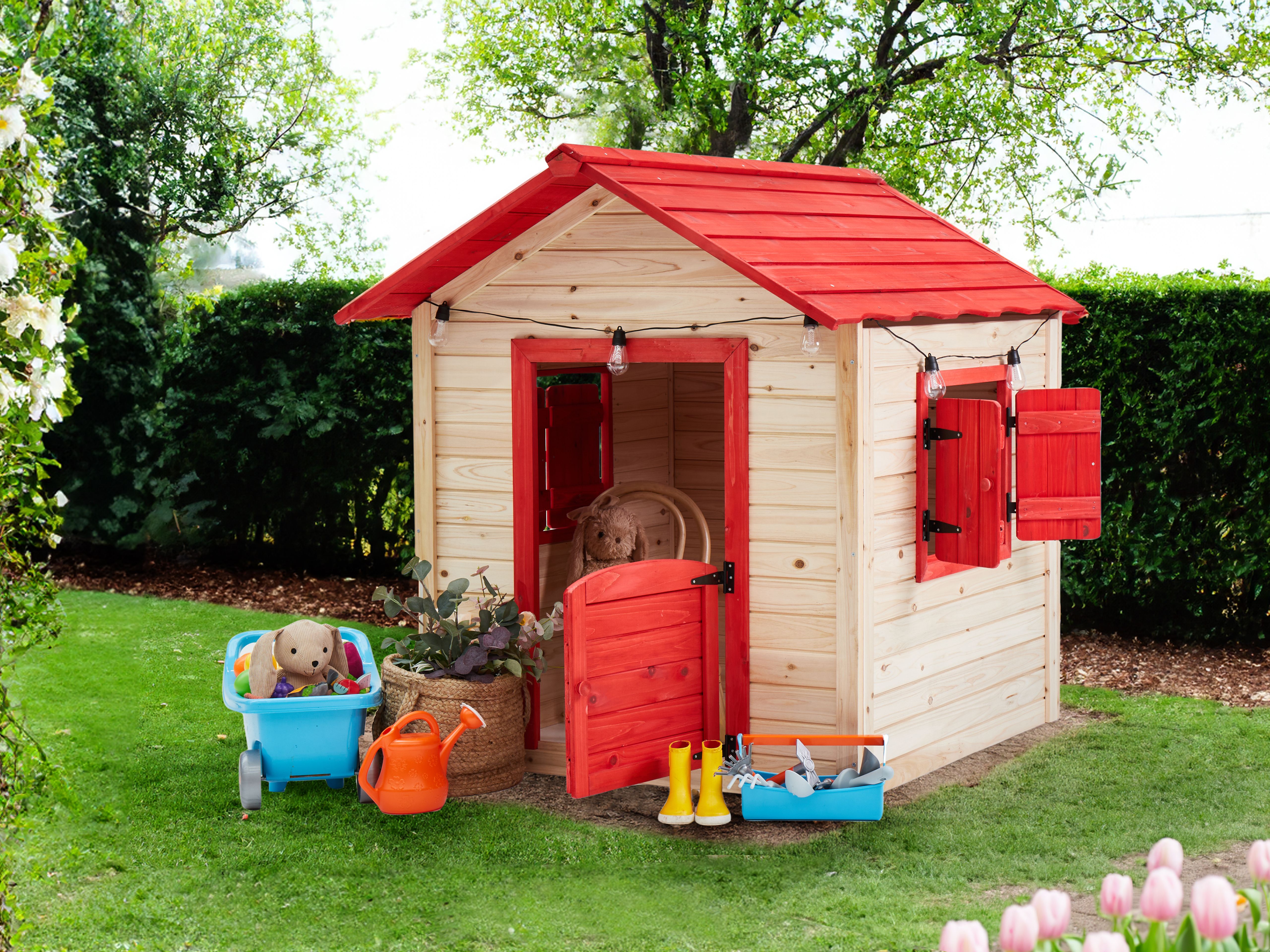 Garden Playhouse PELOPIO Fir Wood Light Brown