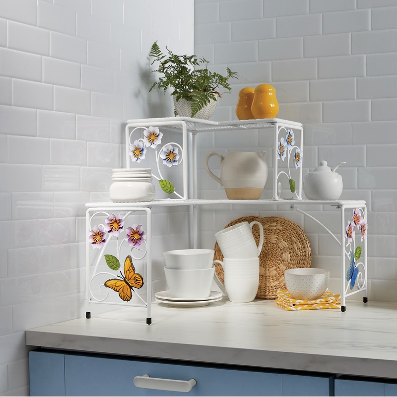 Violet Butterfly Corner Shelf - MIDNIGHT VELVET CATALOG