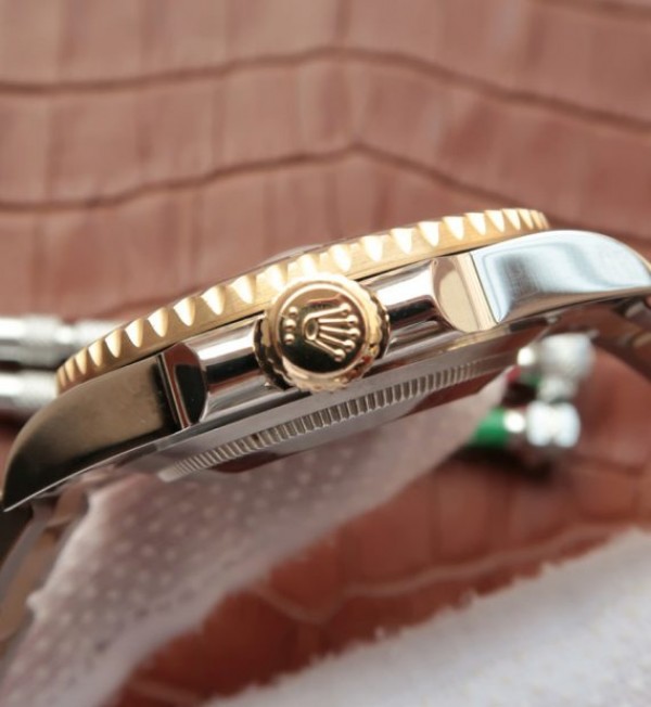 Replica Rolex Submariner 116613 LN Noob Black Dial Diamonds Markers SS/YG Bracelet A3135 - Top club