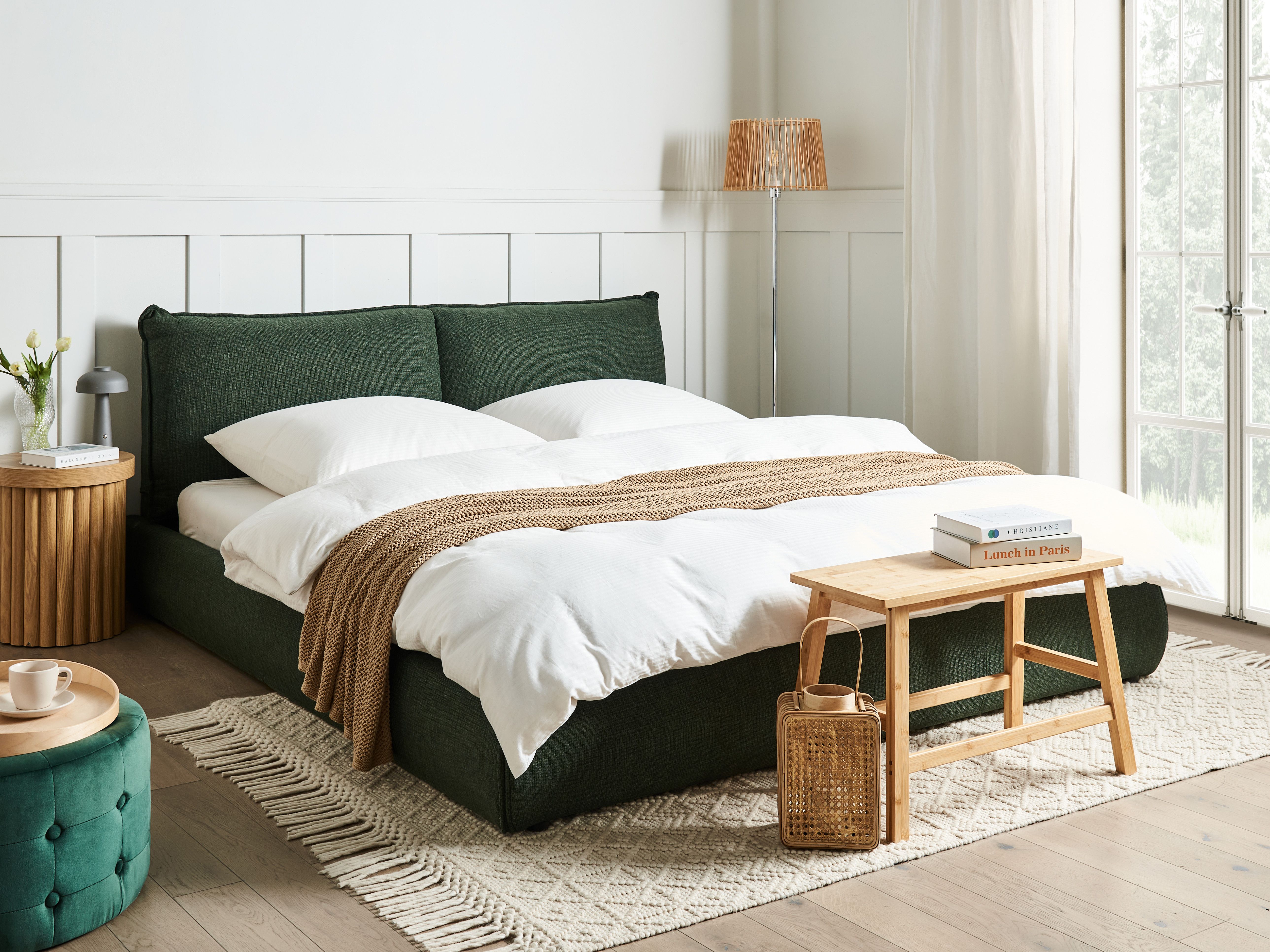 Waterbed Fabric VINAY 180 x 200 cm (EU Super King) Dark Green