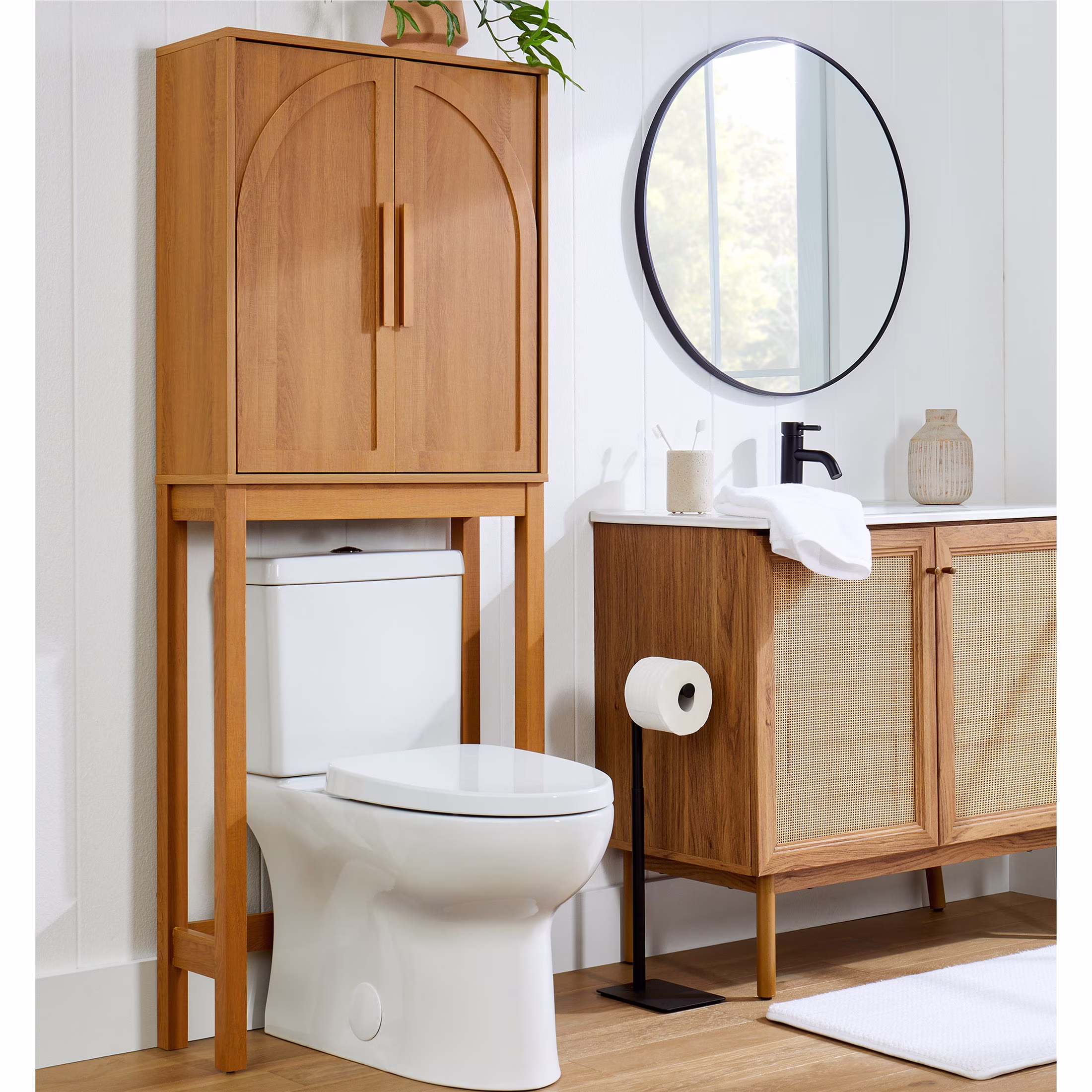 Better Homes & Gardens Juliet over-the-Toilet Space Saver Cabinet, 2 Adjustable Shelves, Black - Image 3