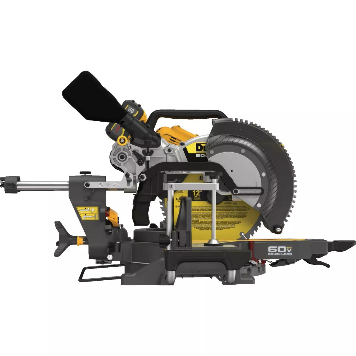 DEWALT FLEXVOLT 60V MAX Brushless 12 In. Dual Bevel Sliding Compound Cordless Miter Saw Kit with 9.0 Ah Battery & Charger