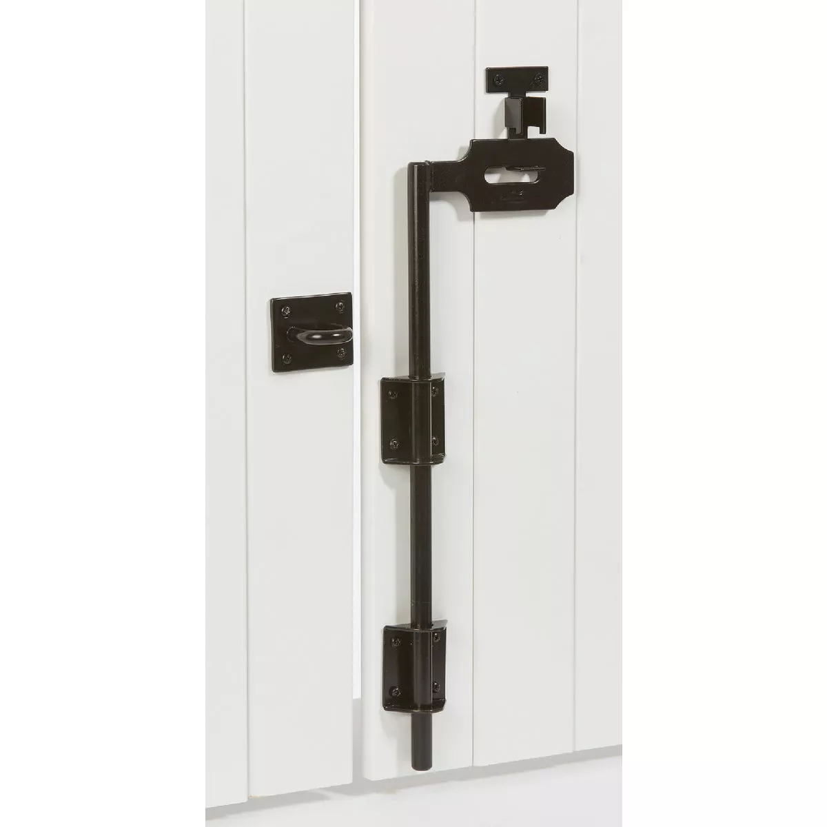 National Hardware 5/8 In. X 18 In. Black Steel Lock Cane Bolt