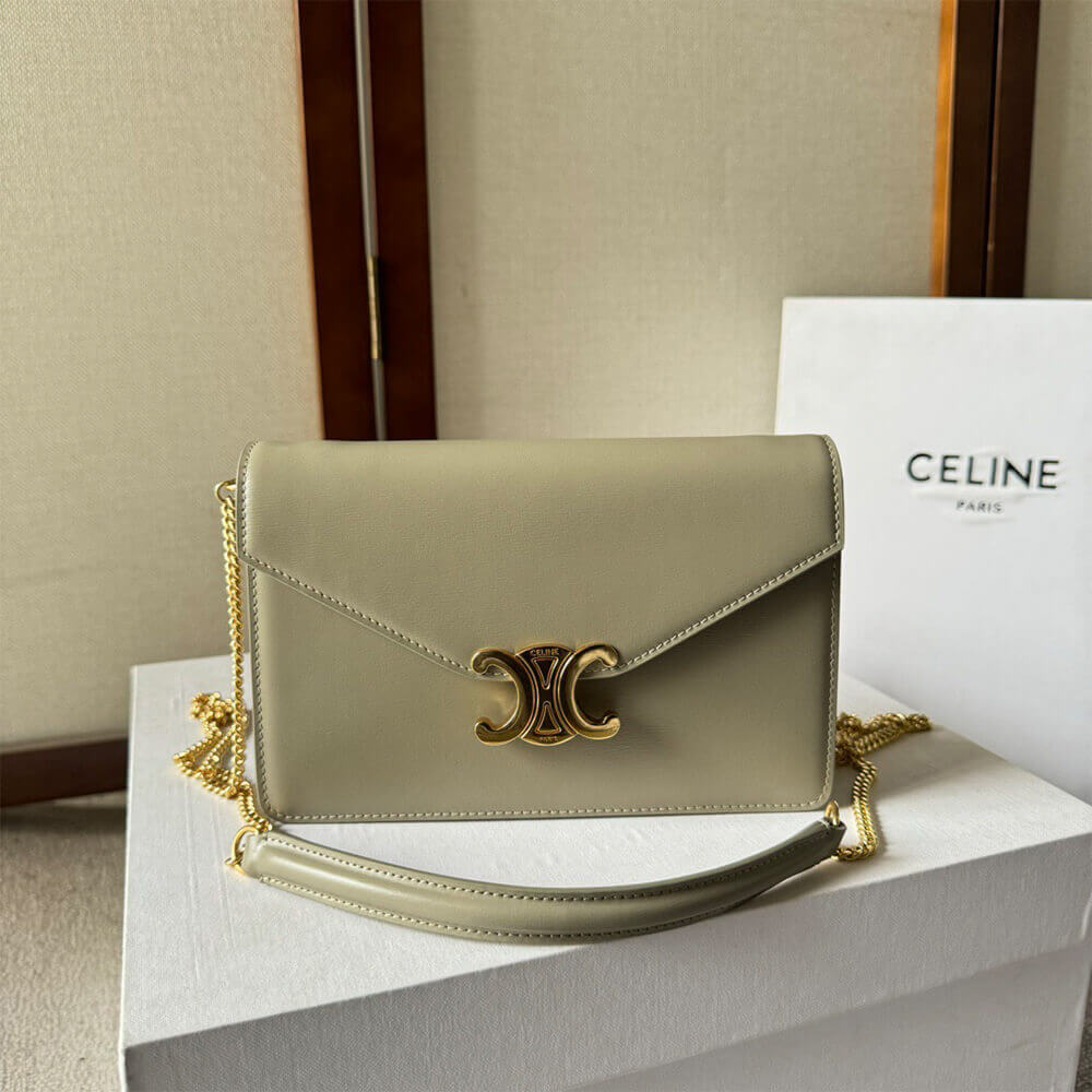 Celine Wallet On Chain Margo in Shiny calfskin Bag