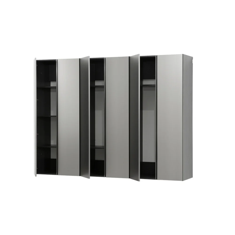 7-Piece Storage Cabinet Set, Modern Style Kitchen Furniture Set with Stand Cupboard and Console Table, Wall-Mounted or Free-standing Cabinet Set for Living Room, Kitchen, Dark Gray - Image 25