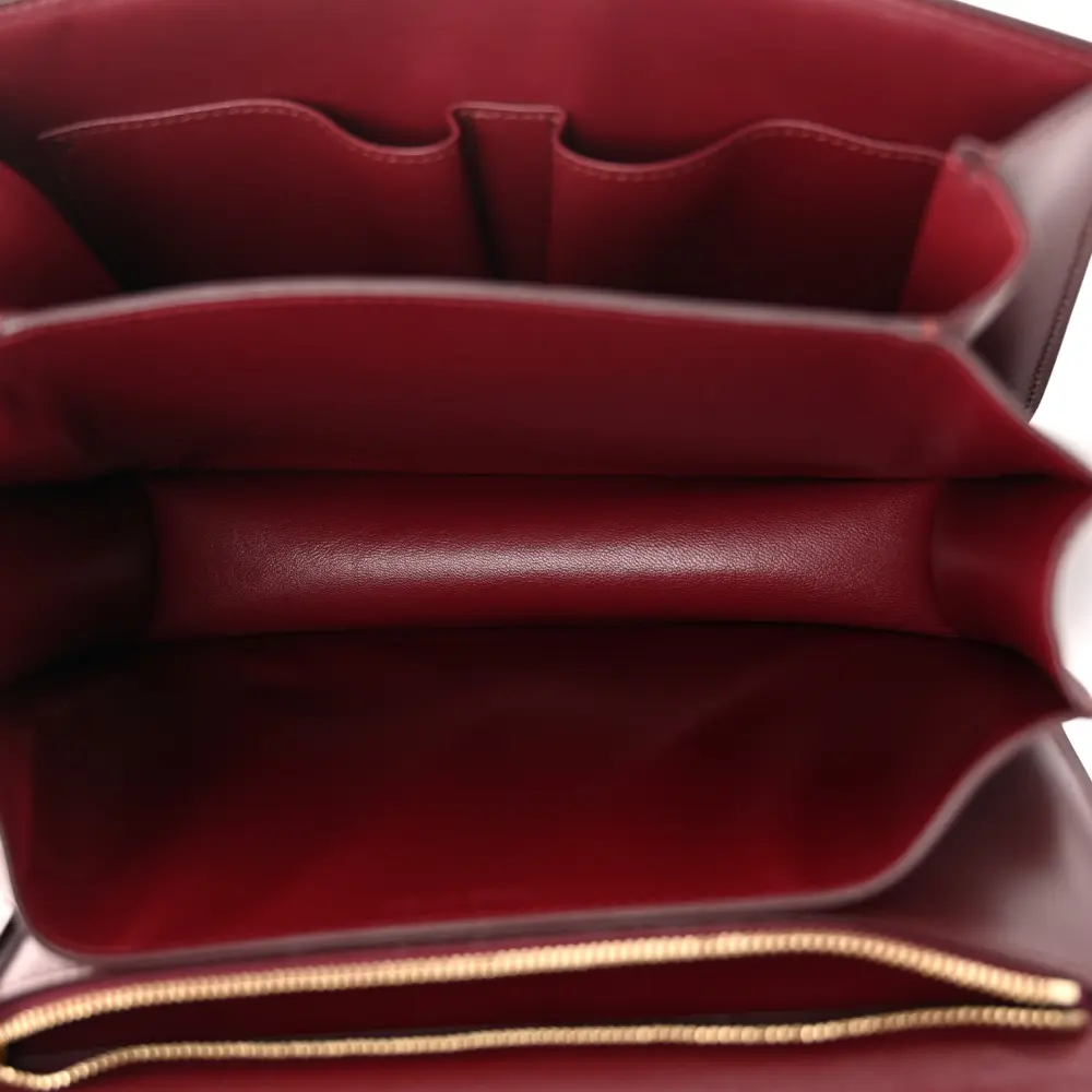 Celine Box Replica in Burgundy – Mirror Quality, Gold Hardware1:1High-quality replica