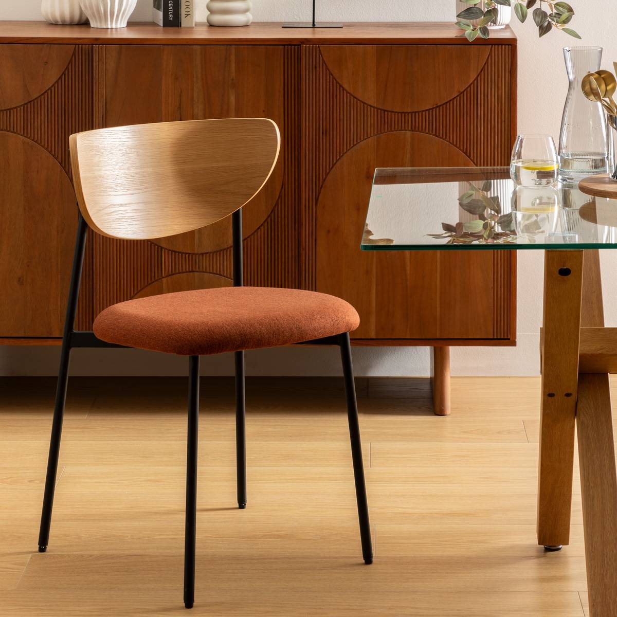 Set of 2 chairs "Jaisa" Amber, 1 seat