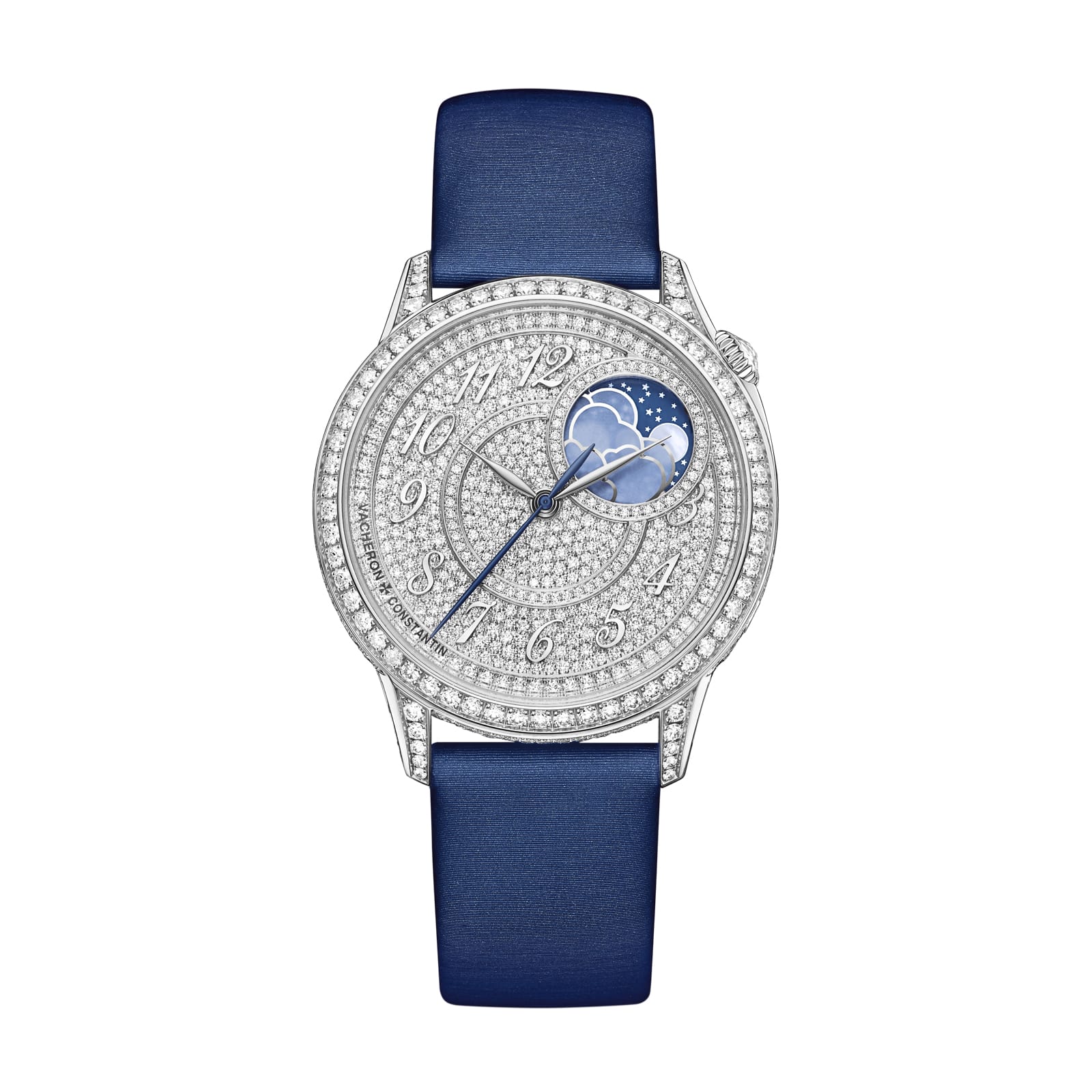 Replica Watches Fake Vacheron Constantin egerie moon phase 37 MM WHITE GOLD(1:1 replica) - Top club