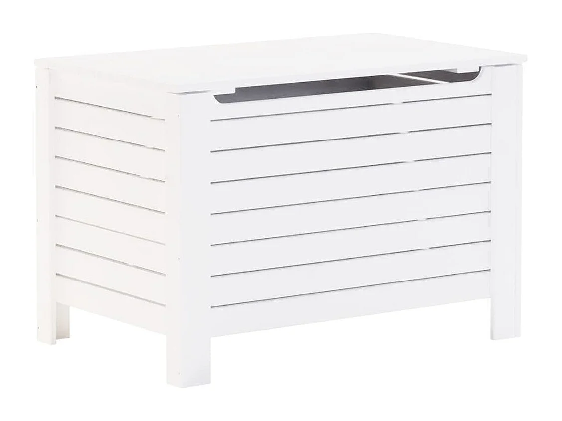 Boîte de rangement avec couvercle RANA blanc bois massif de pin