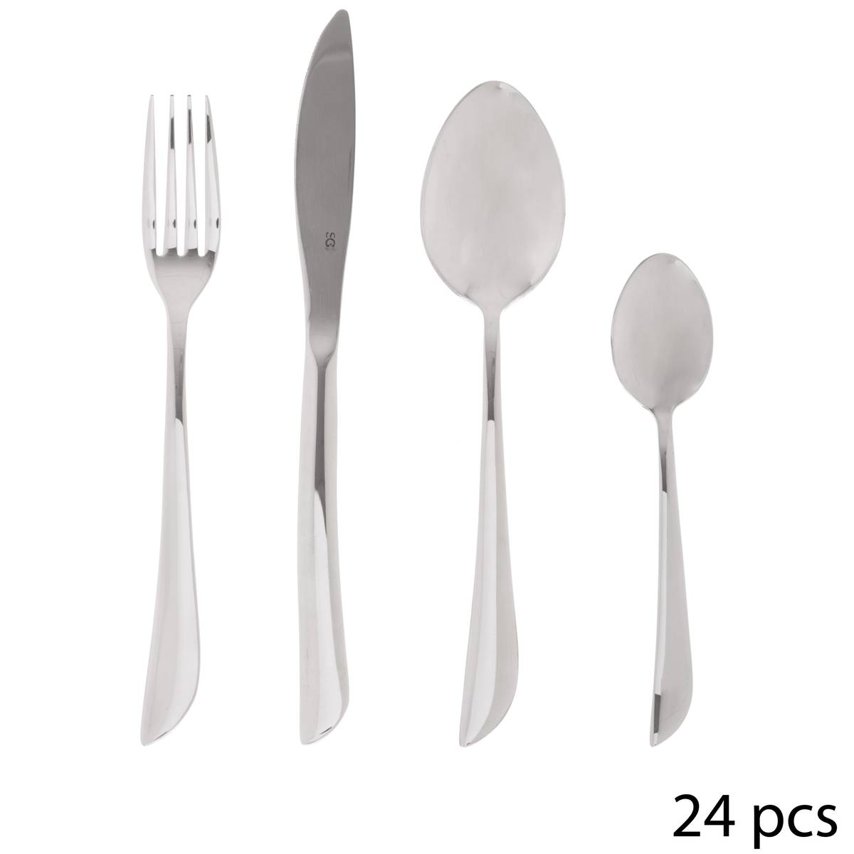 24-piece cutlery set "Serrat" Silver