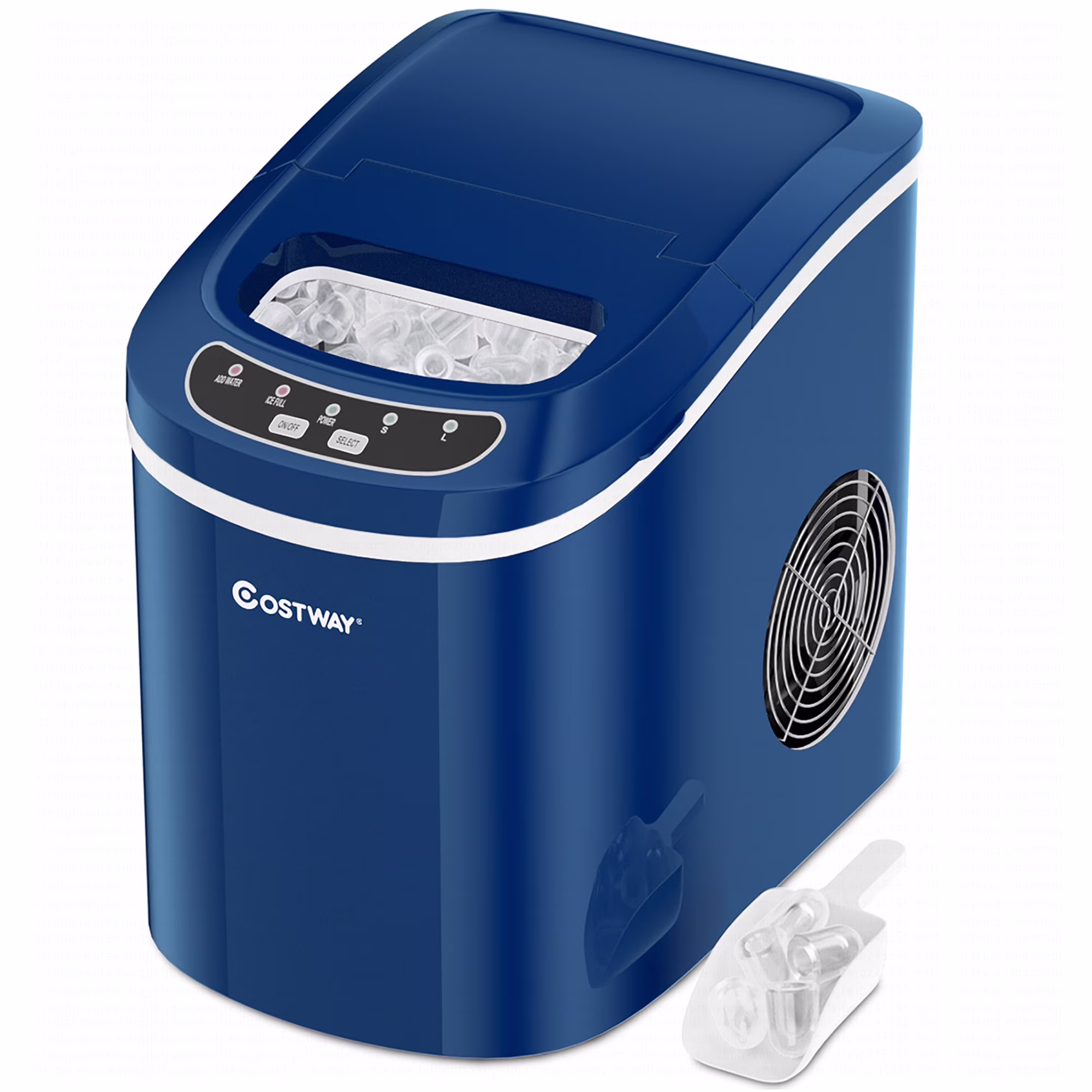 Costway Silver Portable Compact Electric Ice Maker Machine Mini Cube 26lb/Day - Image 5