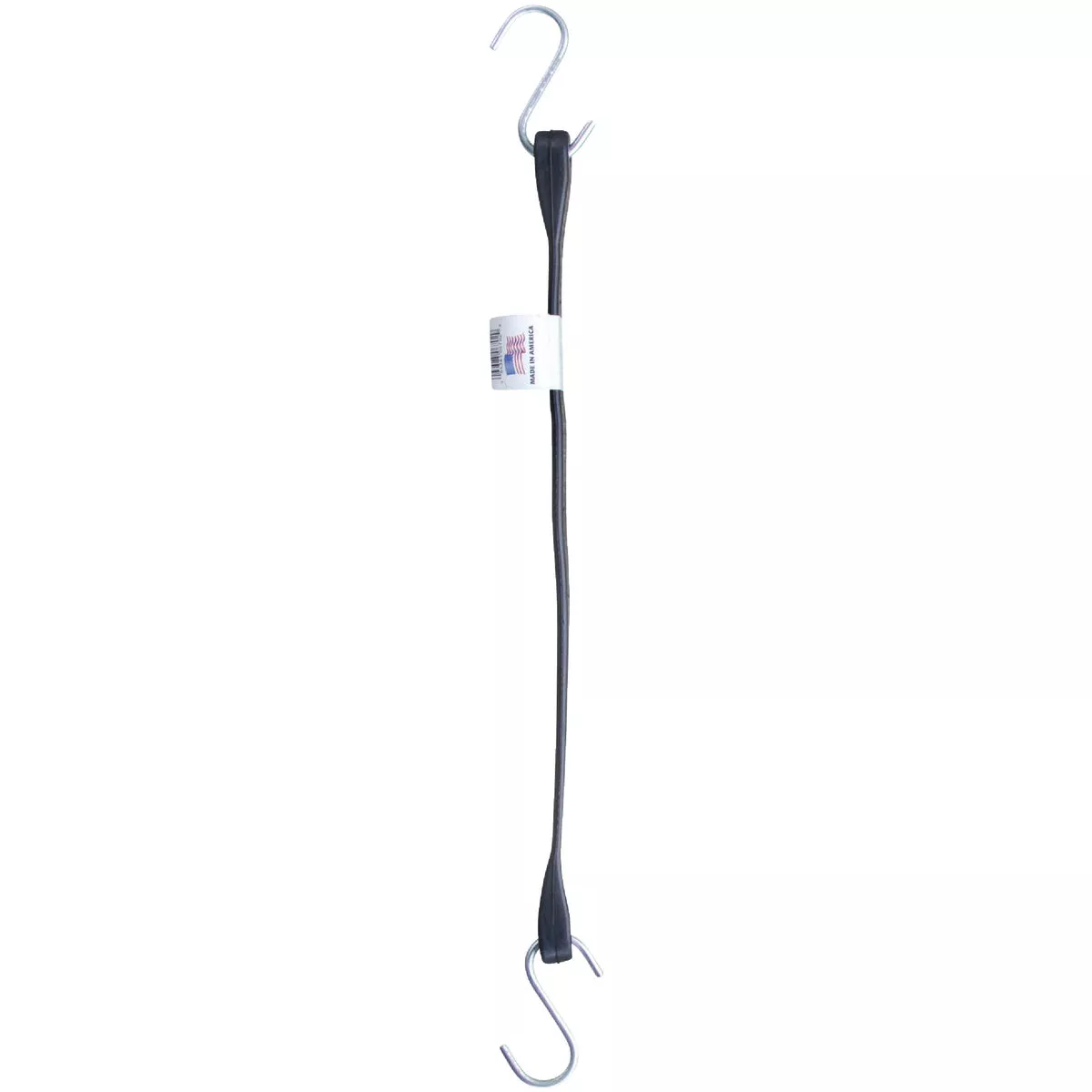 Erickson 5/8 In. x 18 In. Hook-to-Hook Rubber Industrial EDPM Tarp Strap, Black