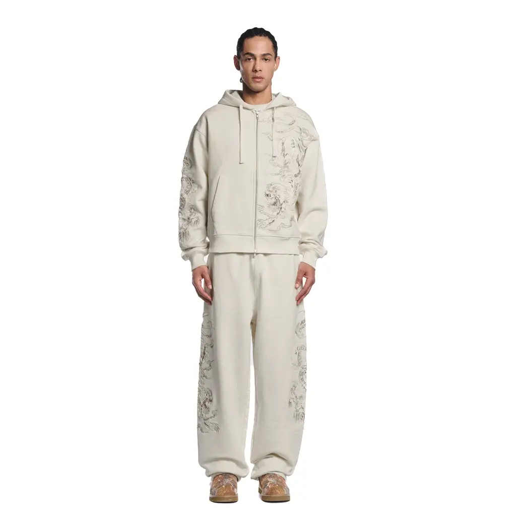 "yakuza v3" Zip Up off white