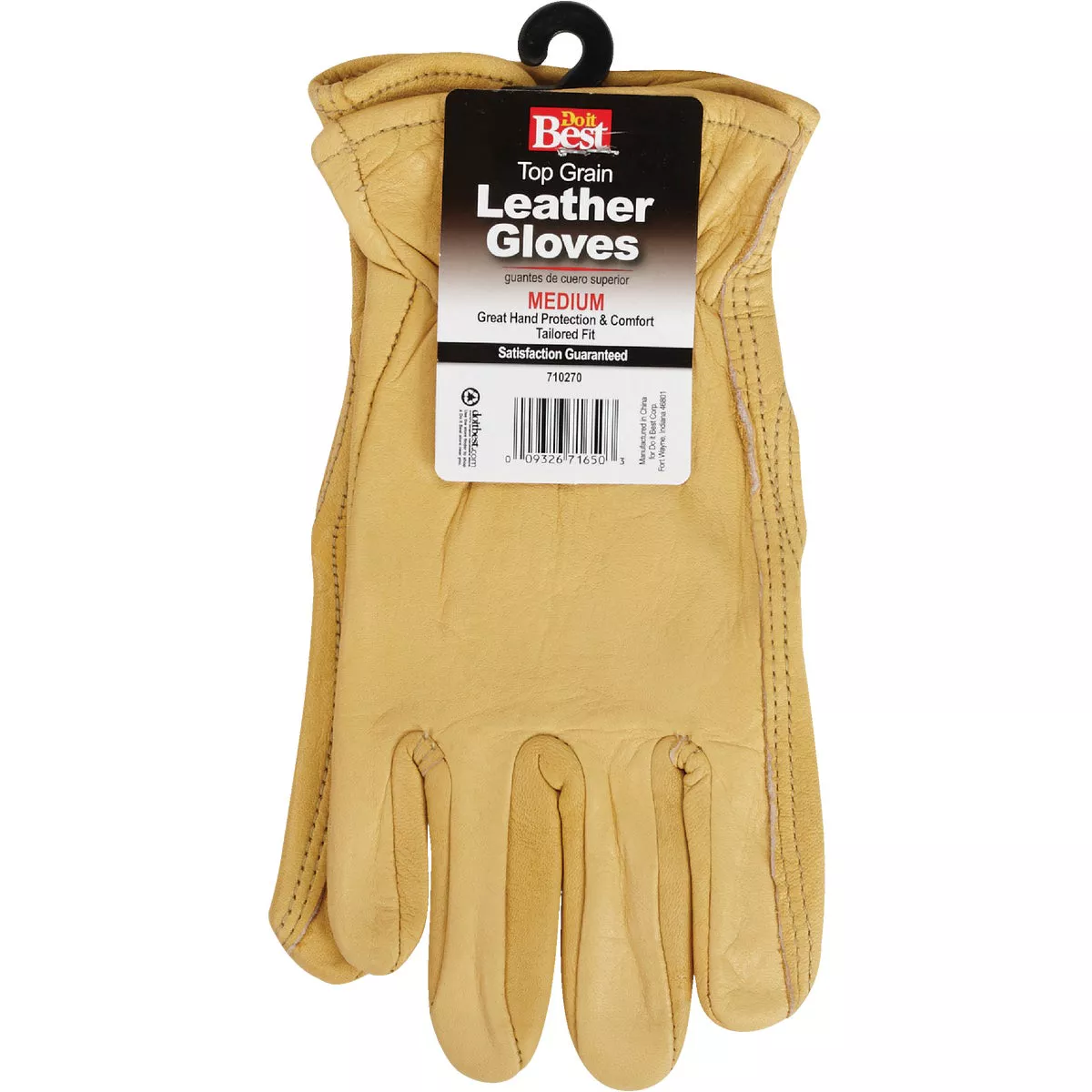 Do it Best Men's Medium Top Grain Leather Work Glove