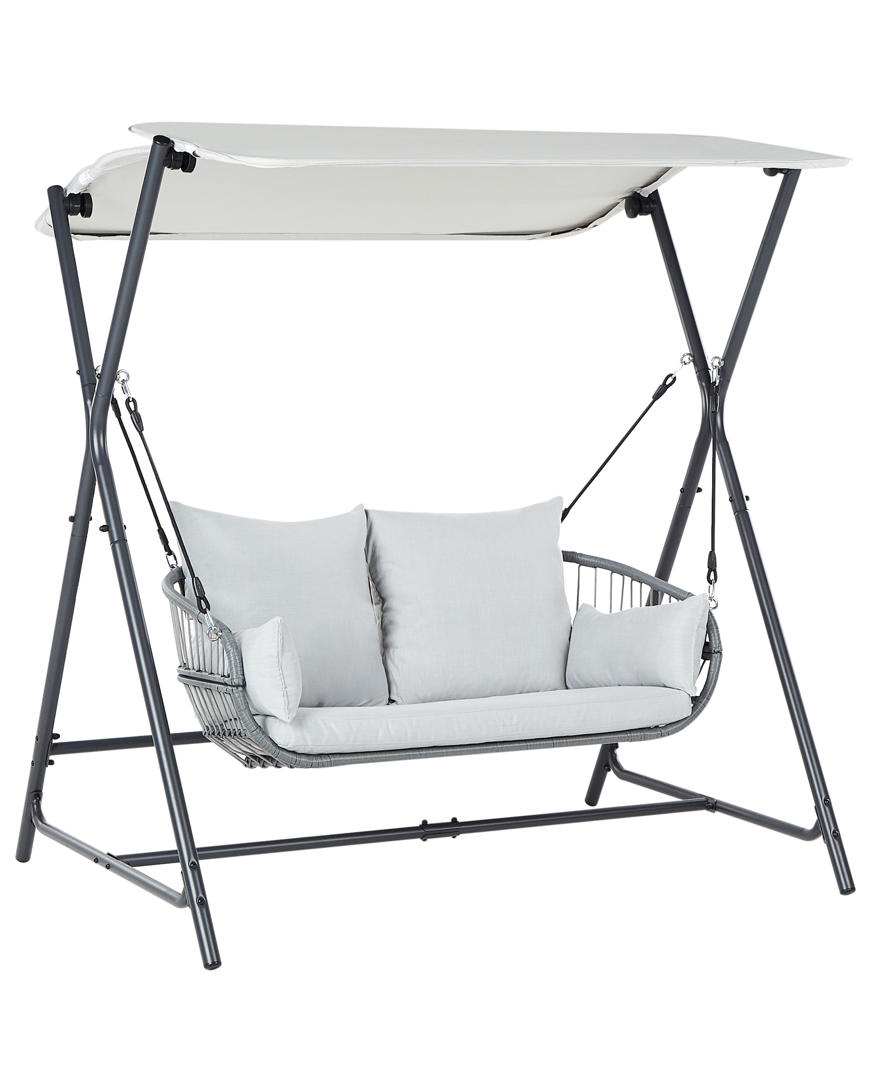 Patio Swing FIASTRA Metal Light Grey