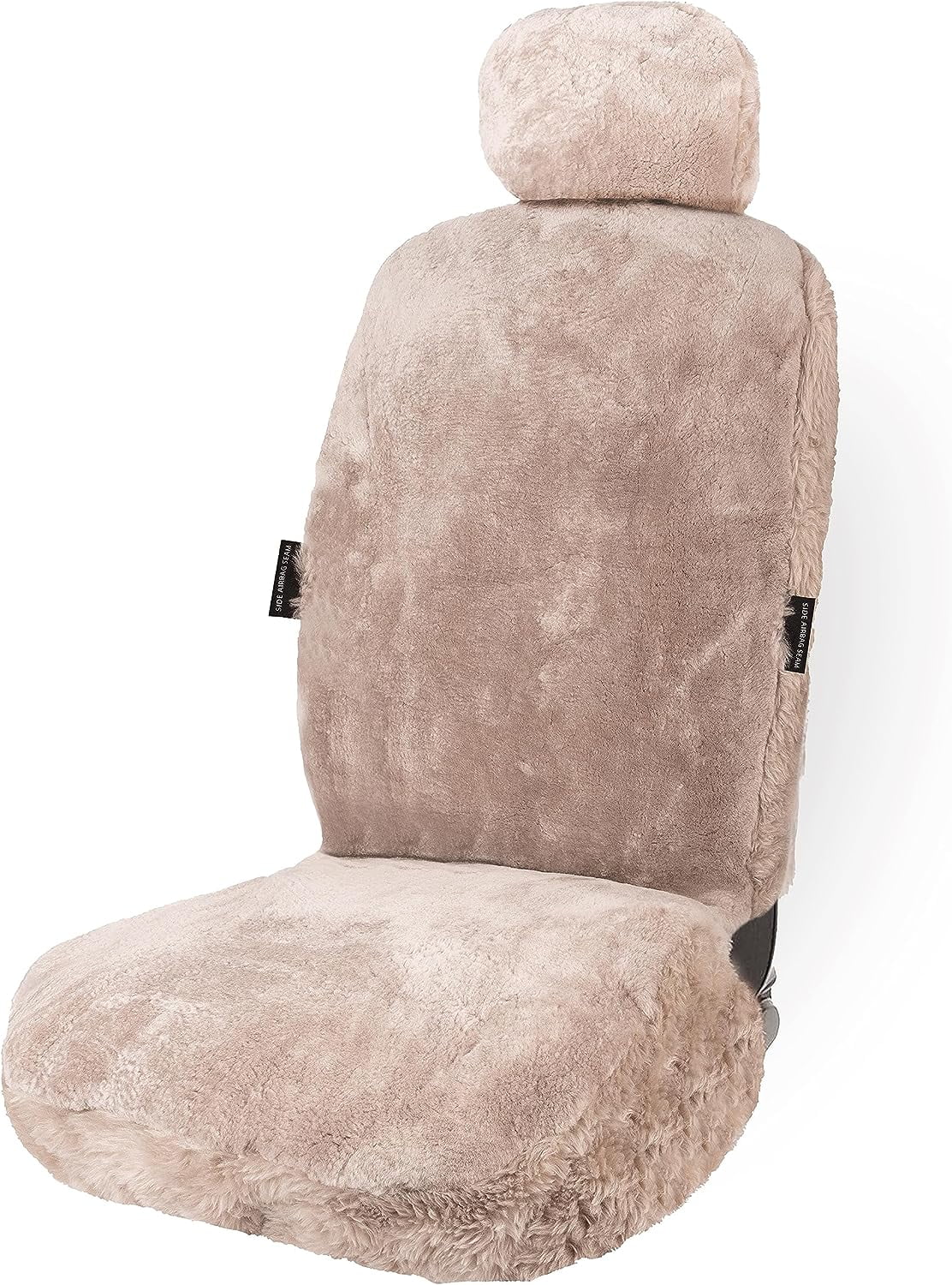 Zone Tech Genuine Sheepskin Ivory Car Seat Cover, Fluffy Luxury Wool Front Seat Covers, Universal Fits Car, Truck, SUV, & Van - Image 9