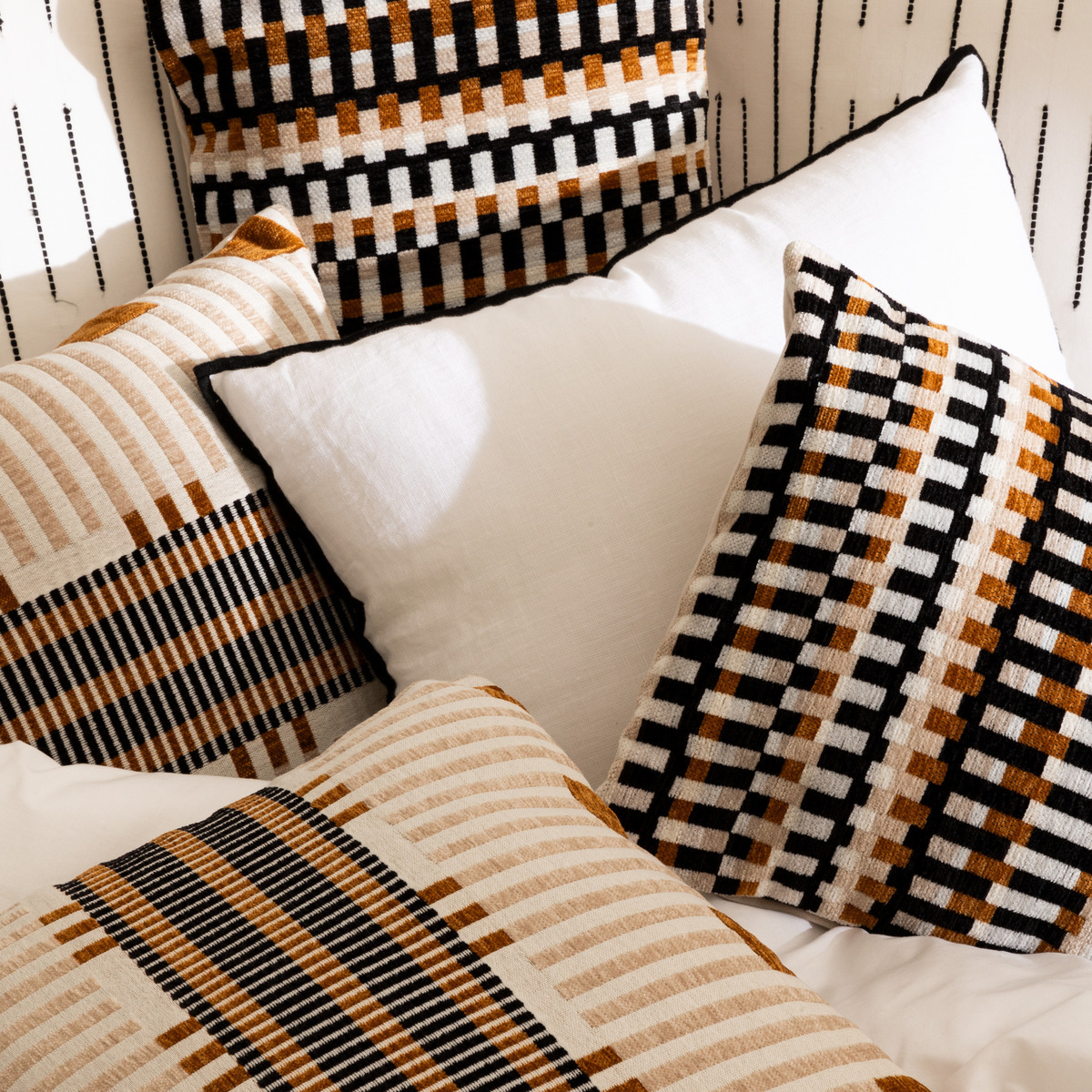 Cushion "Linah", cotton White, 45x45 cm