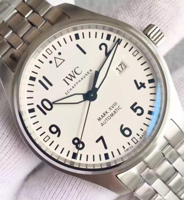 Replica IWC MKF Mark XVIII IW3270 White Dial SS Bracelet A2892 - Top club