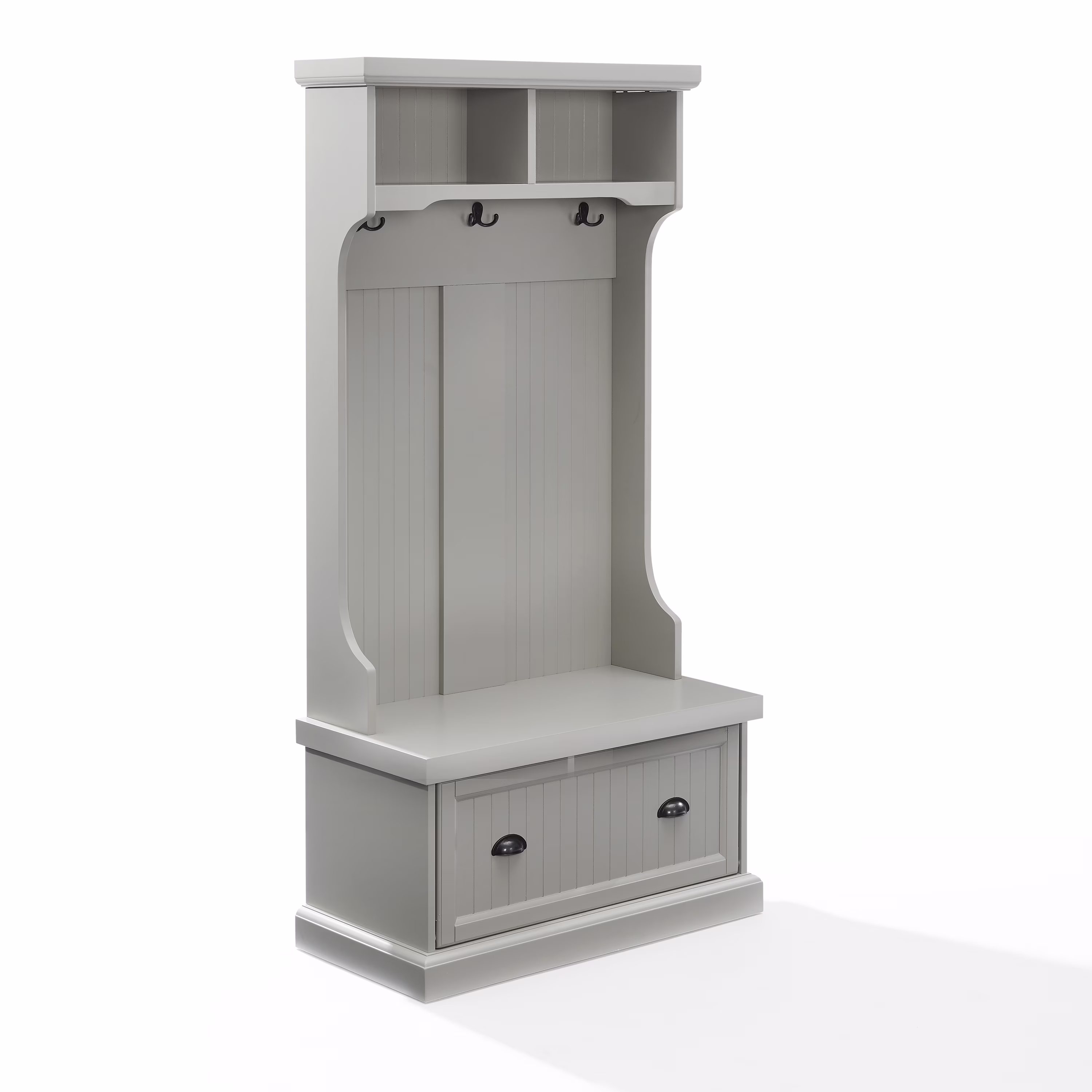 Crosley Furniture Shoreline Coastal MDF Wood Hall Tree in White - Image 7