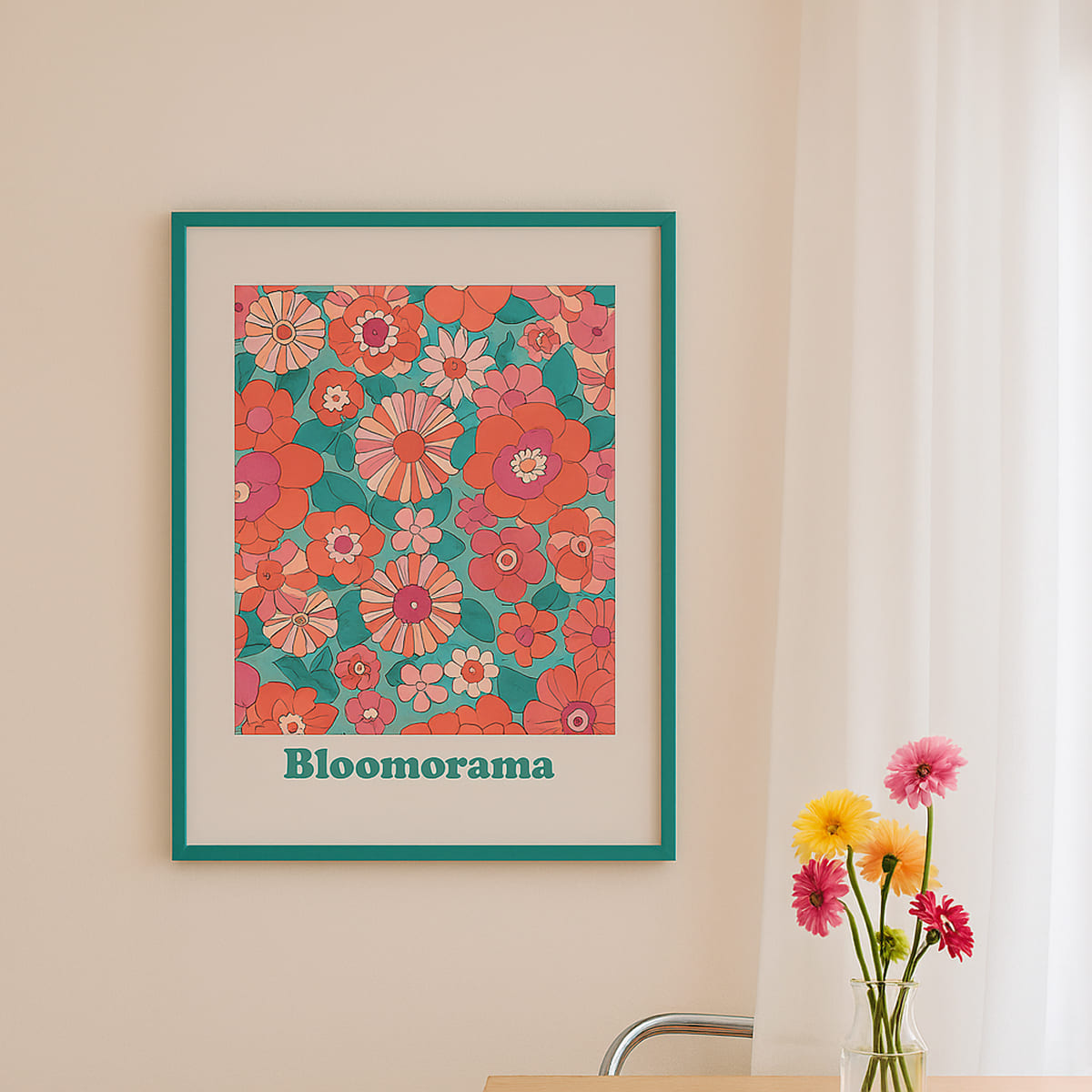 Framed print "Bloomorama" 70x50 cm Atmosphera x Cha Cha Pop