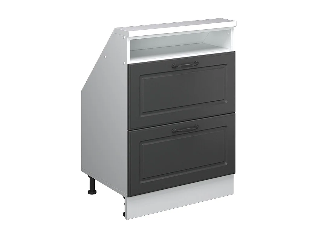 Meuble de rangement sous pente anthracite maison de campagne/blanc 60x46x81.6 rion