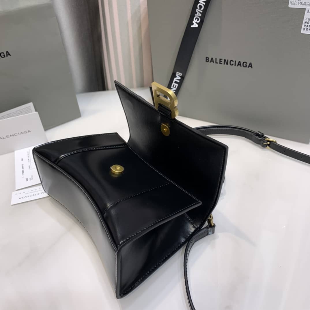 Balenciaga Hourglass Leather Top Handle Replica Bag - Replicaclubs