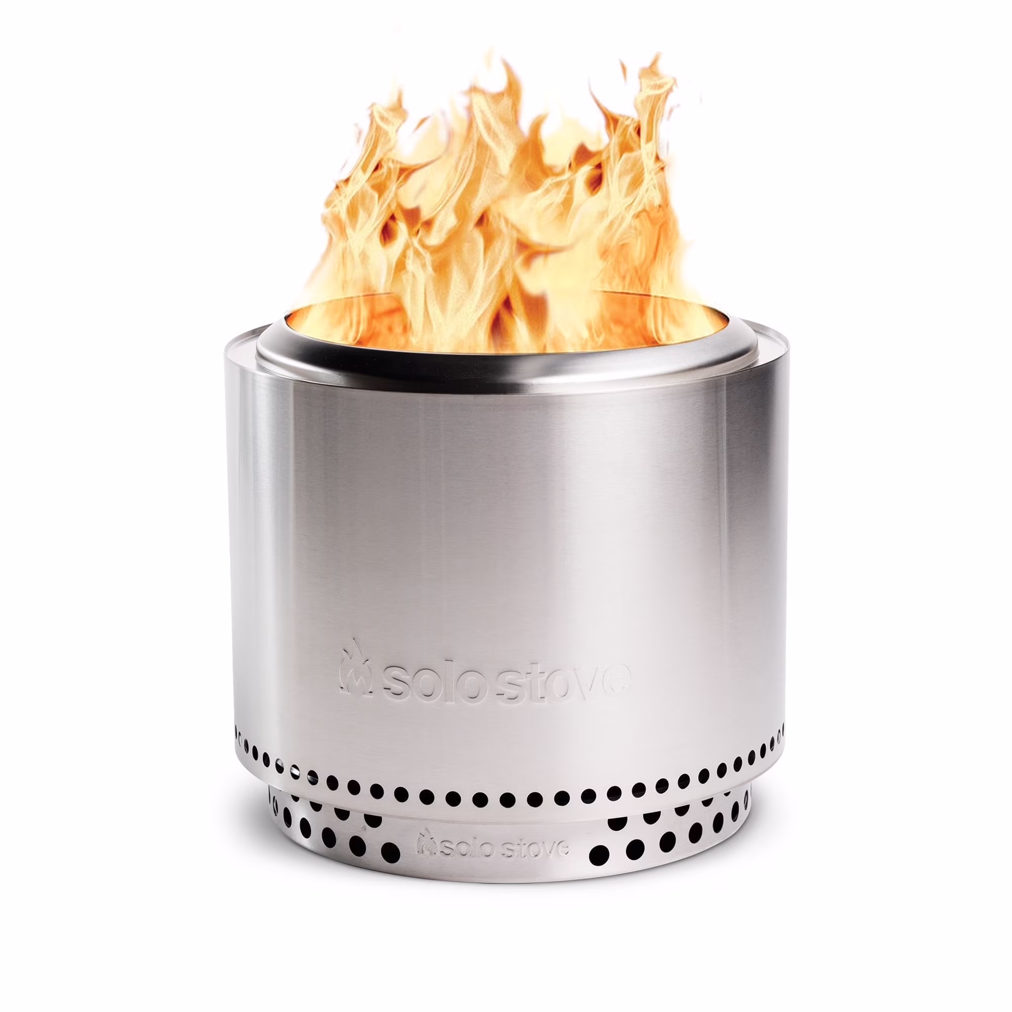 Solo Stove Bonfire 2.0 with Stand, Smokeless Fire Pit | Wood Burning Fireplaces W/ Removable Ash Pan, Portable Outdoor Firepit - for Camping, Stainless Steel, H: 16.75 in x Dia: 19.5 in, 25.1 lbs