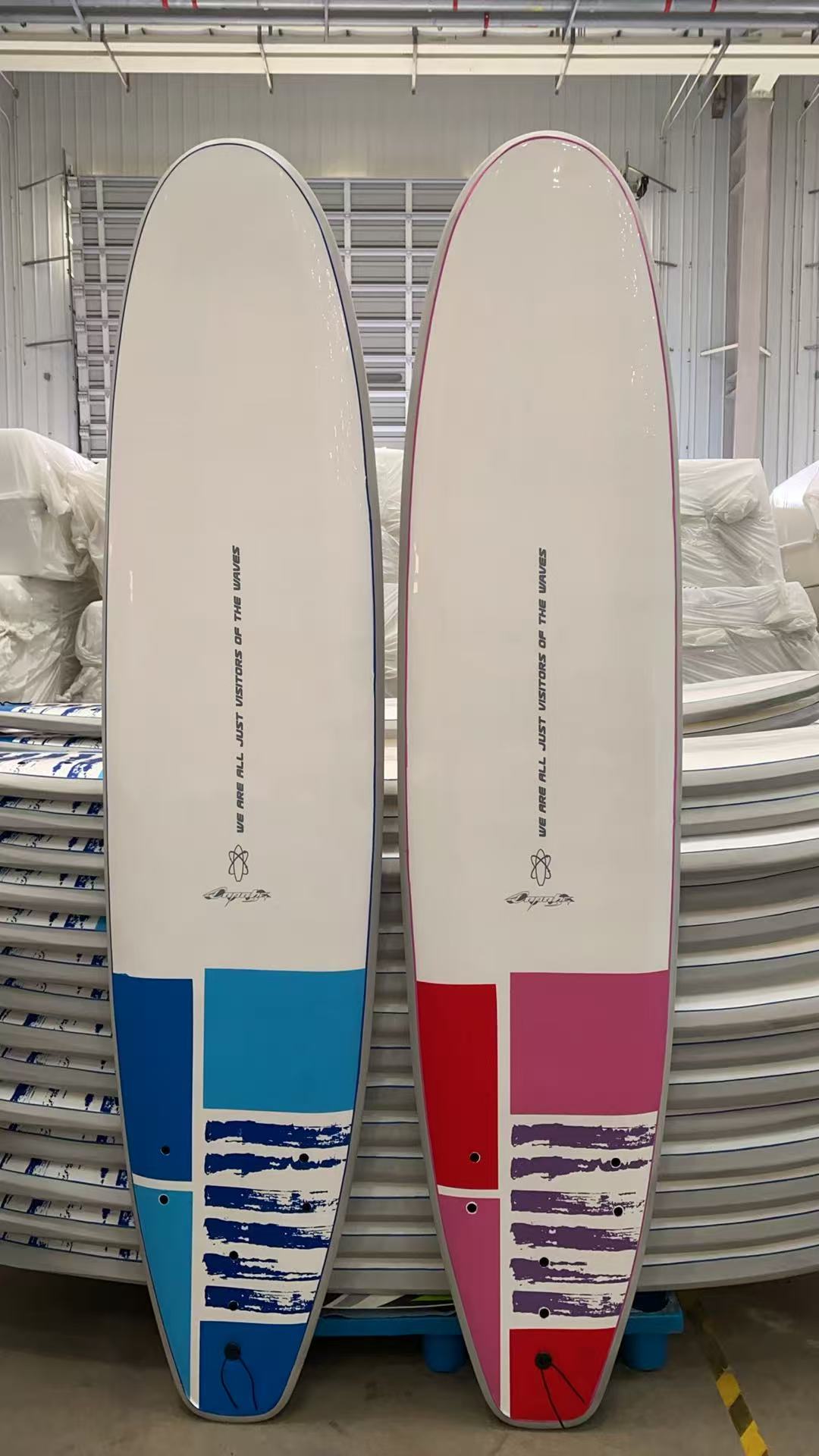 Soft Top Surfboard-7/8/9 Feet Wax-Free EVA EPS Foam Unisex Includes Fins for Ocean Water Sports