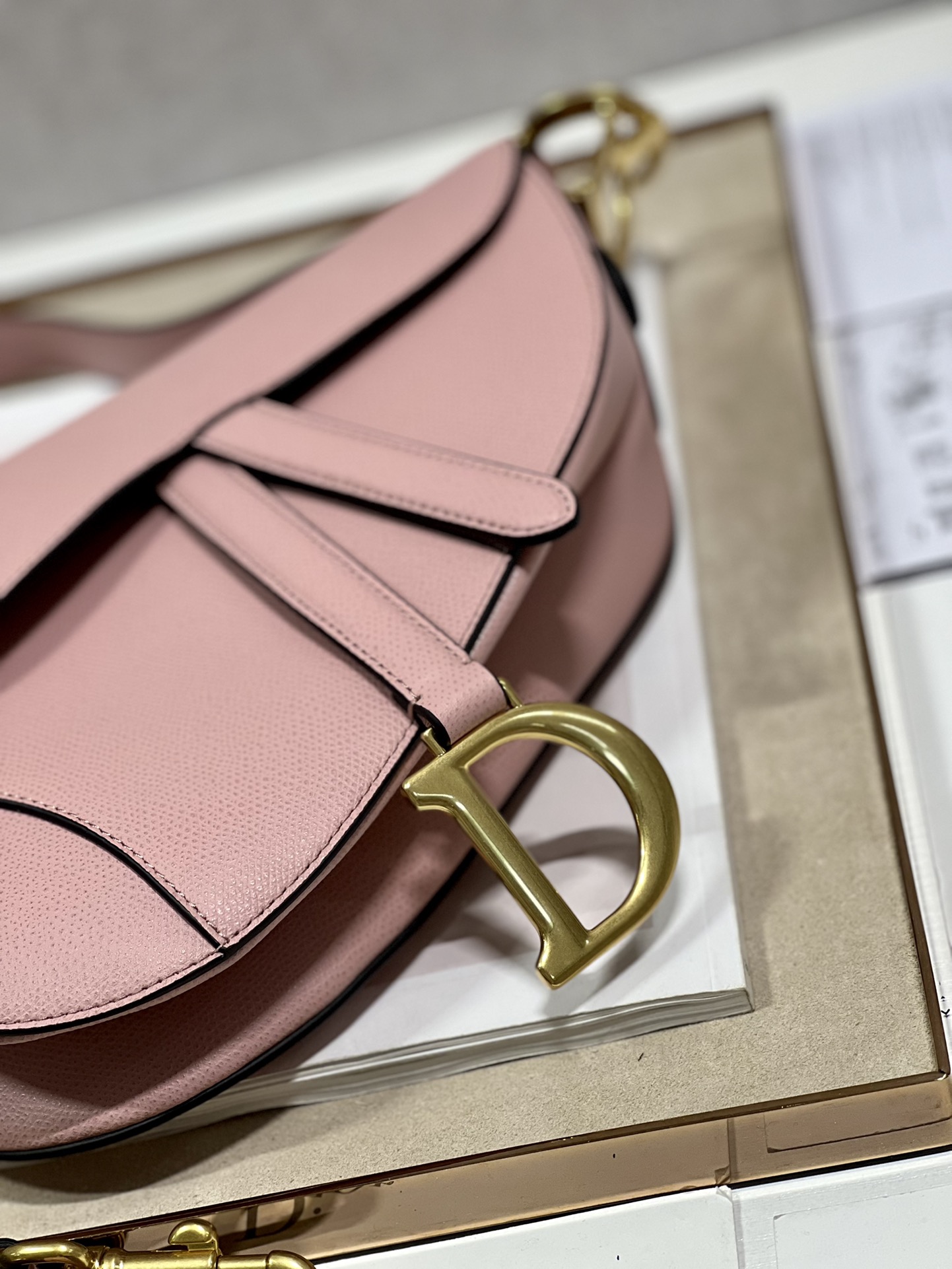 Saddle Bag With Strap Black/White/Green/Light Blue/Brown For Women 10in/25.5cm M0455CBAA_M9001:1High-quality replica