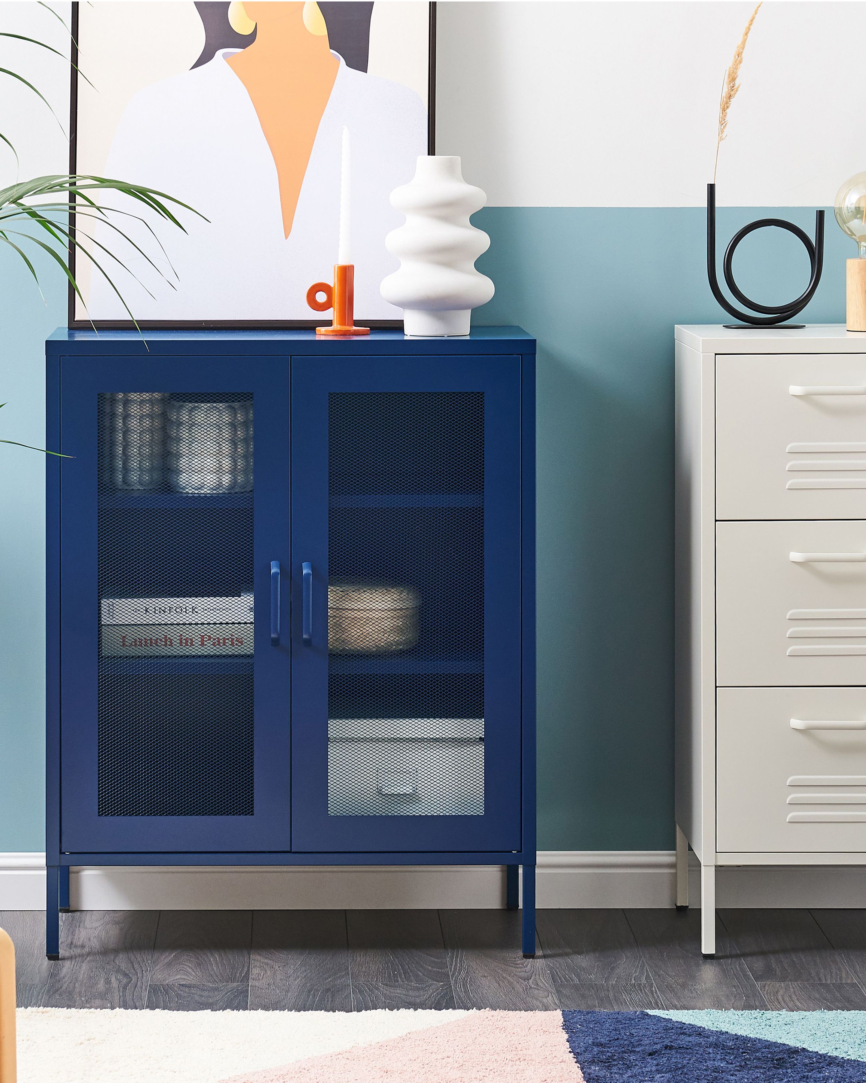 Cabinet WAKATIPU Metal Navy Blue