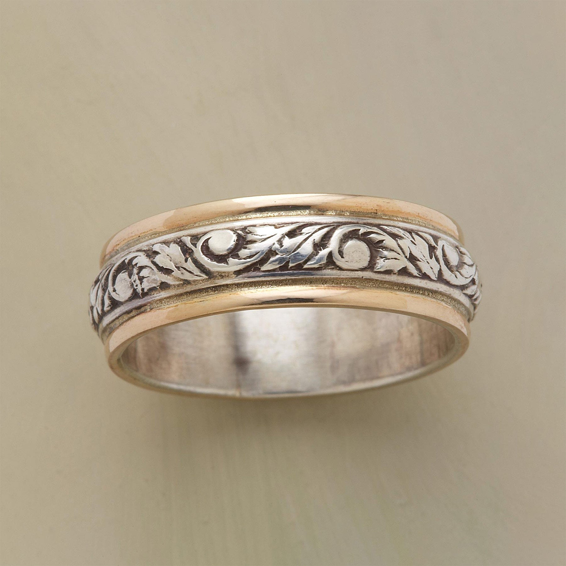 Silver And Gold Twining Vine Ring - Sundance Clothing
