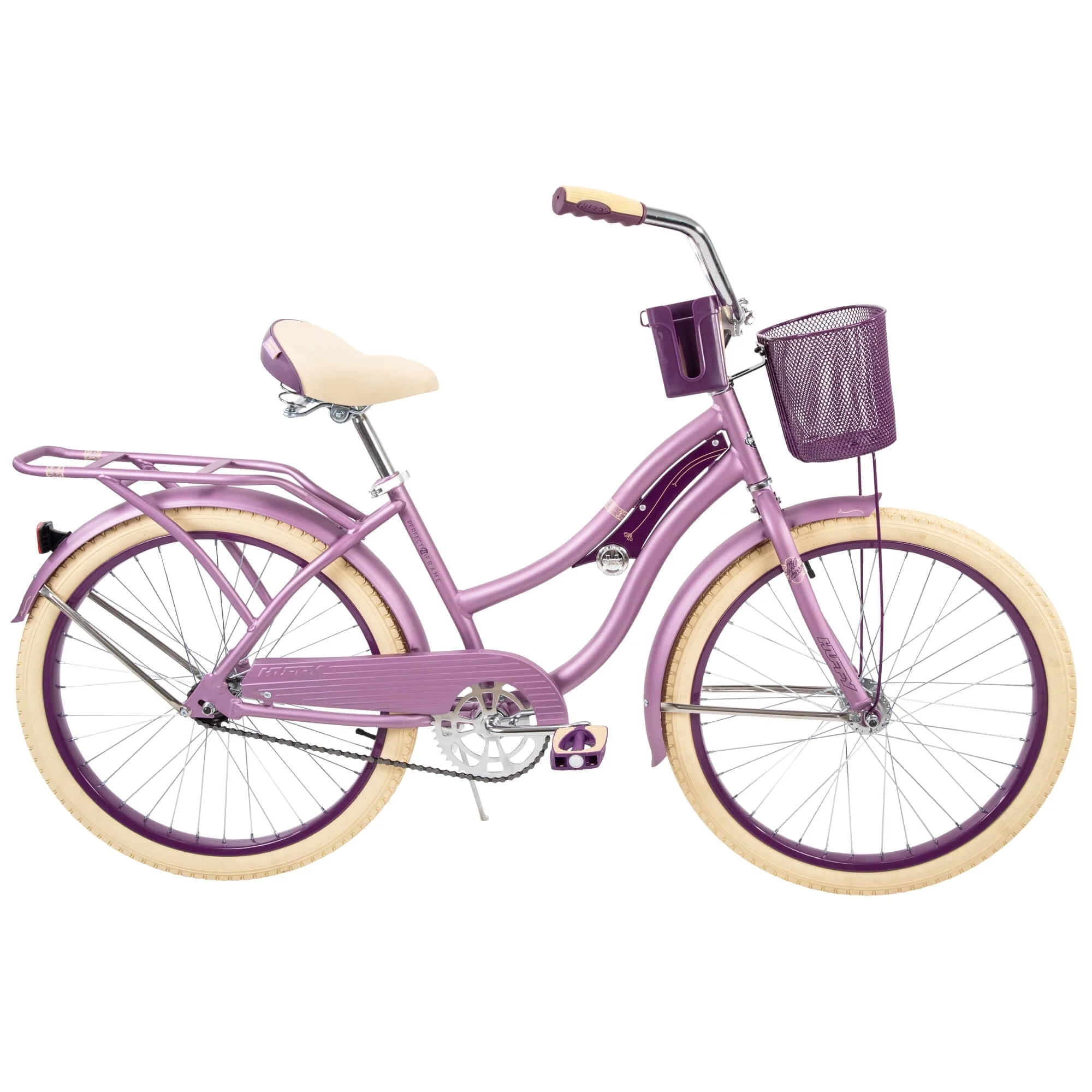 24" Nel Lusso Girls' Cruiser Bike, Purple Satin - Image 4