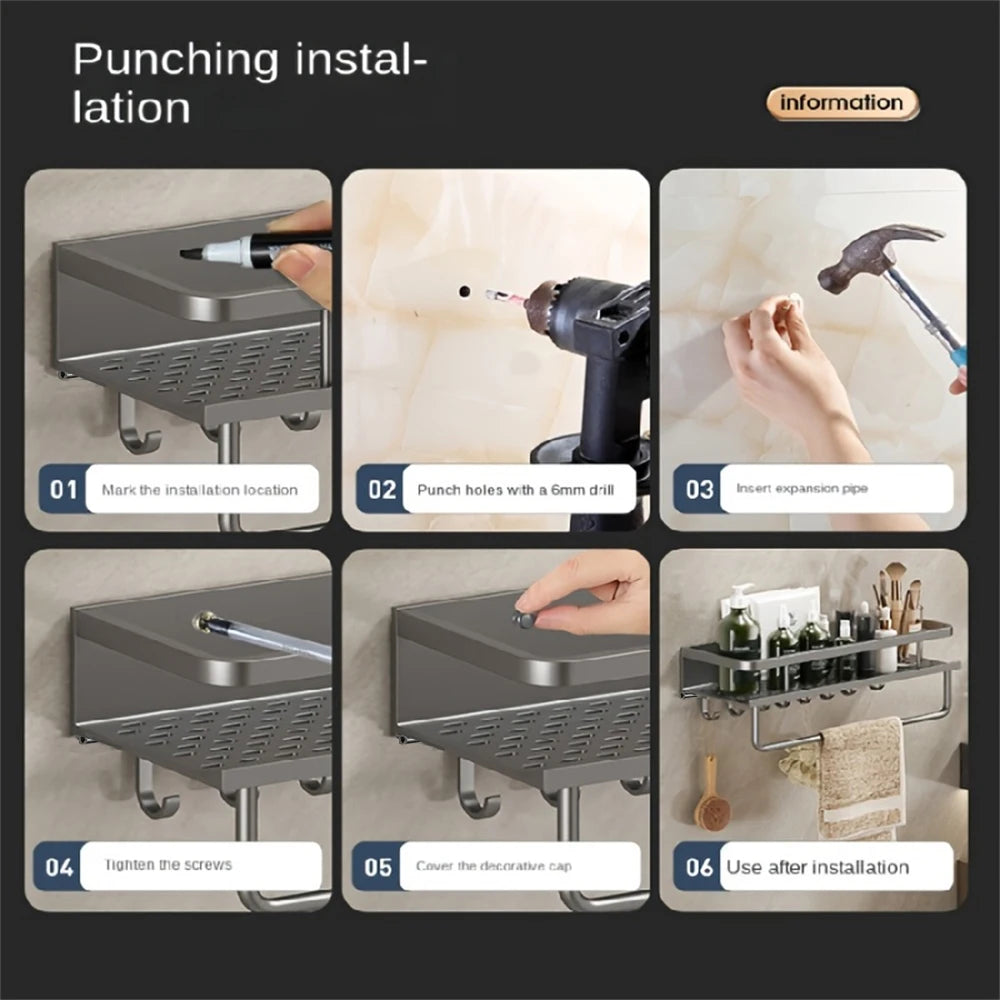 SpaceSaver | Multifunctioneel Wandrek met Haken