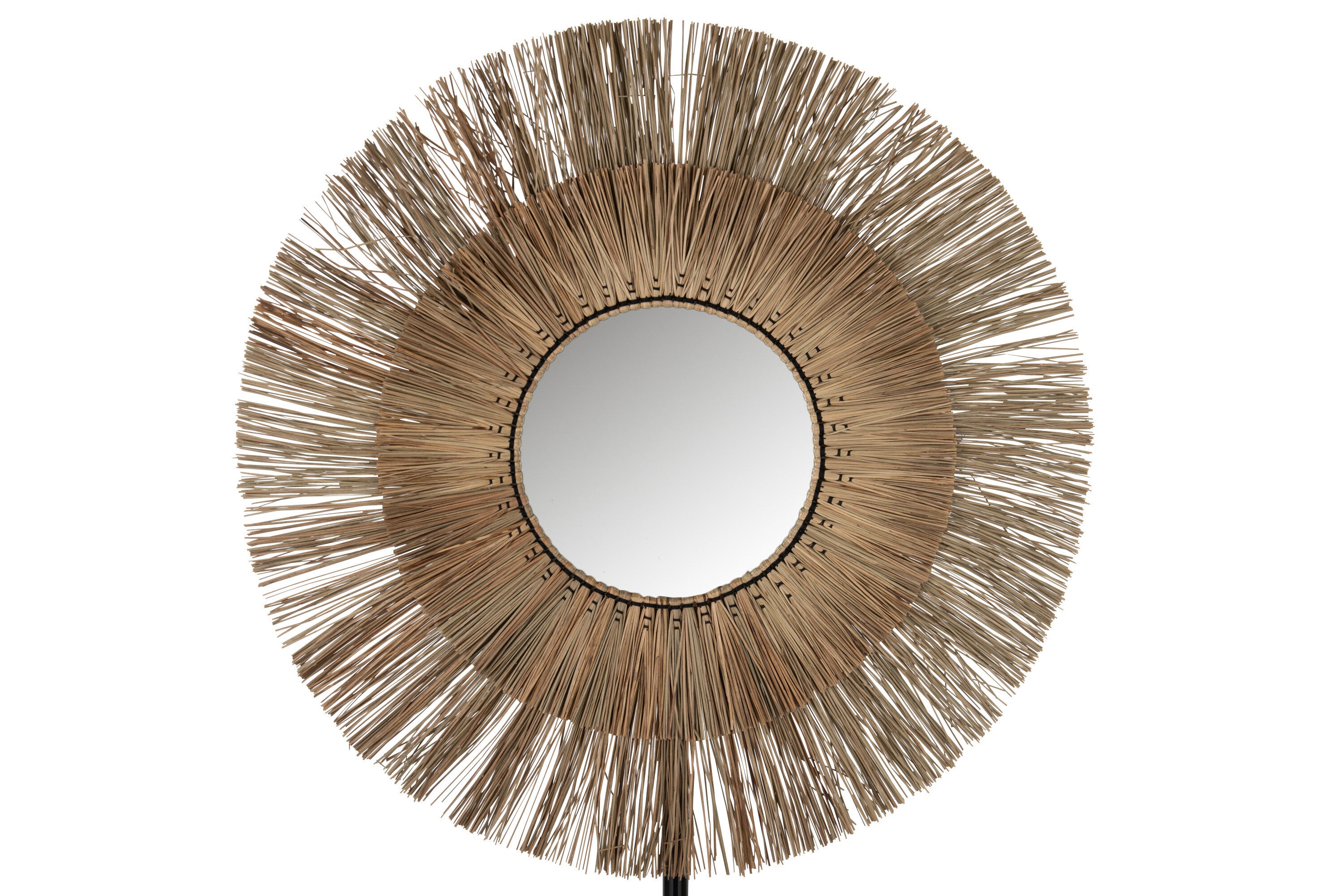 J-Line spiegel Mendi Rond - gras - naturel - large - Ø 110 c