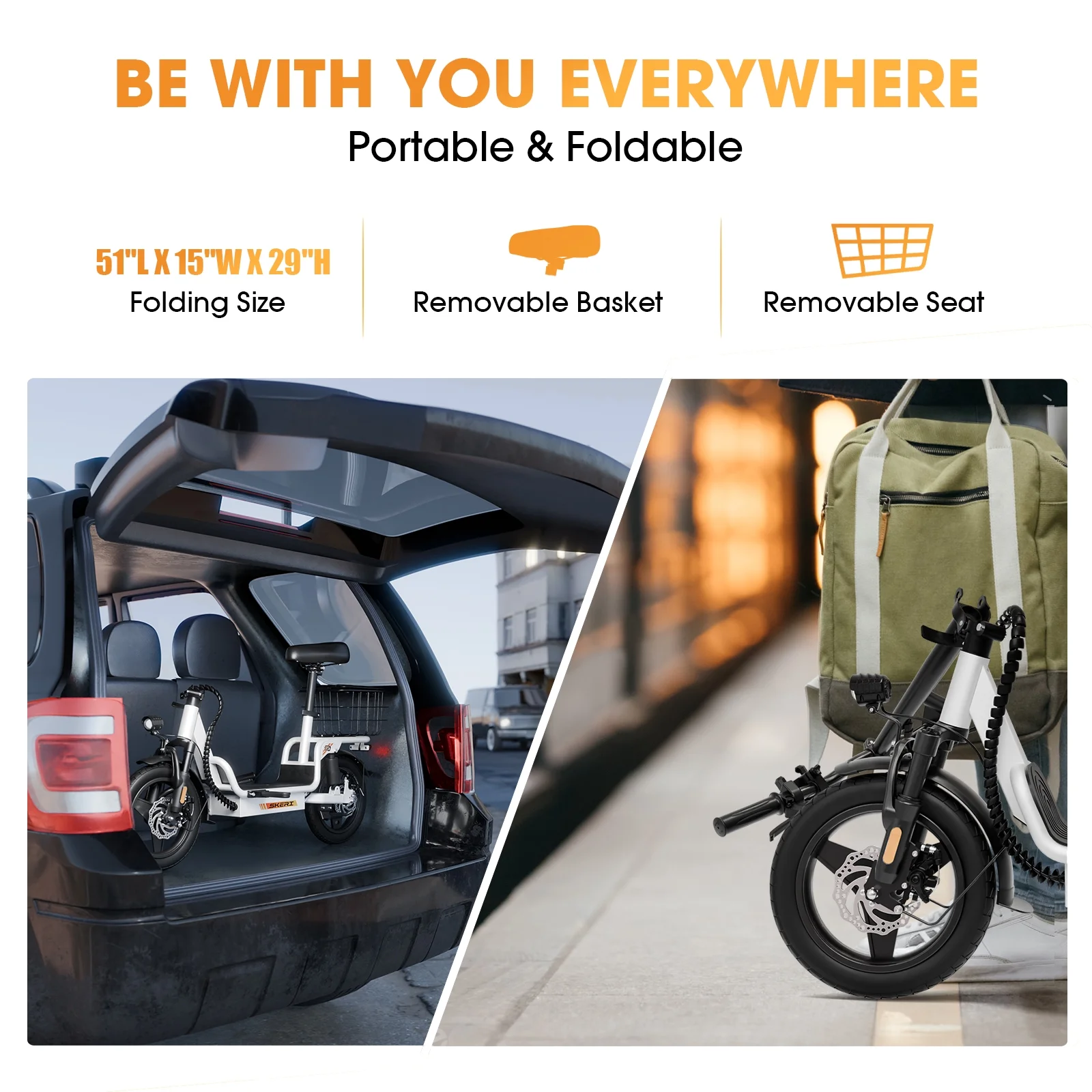 Skeri Electric Scooter with Seat for Adult and Basket, 14 Inch Tire Electric Scooter with Dual Shock Absorbers, 350W Motor with 25-Mile Range, Speed Up to 20 MPH (Gen 2.0) - Image 32