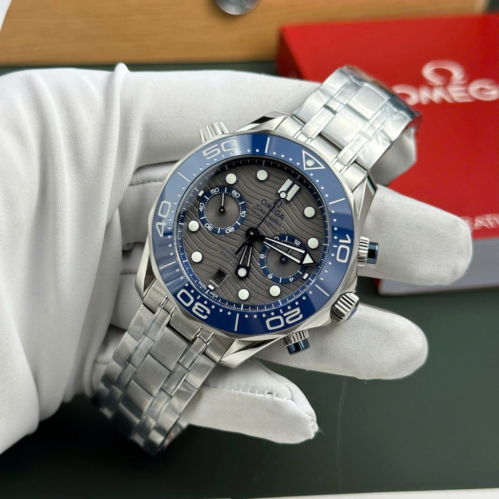 Omega Best Copies Watch Seamaster Diver 300M Chronograph Dial Gray N1 Factory 44mm - Top club