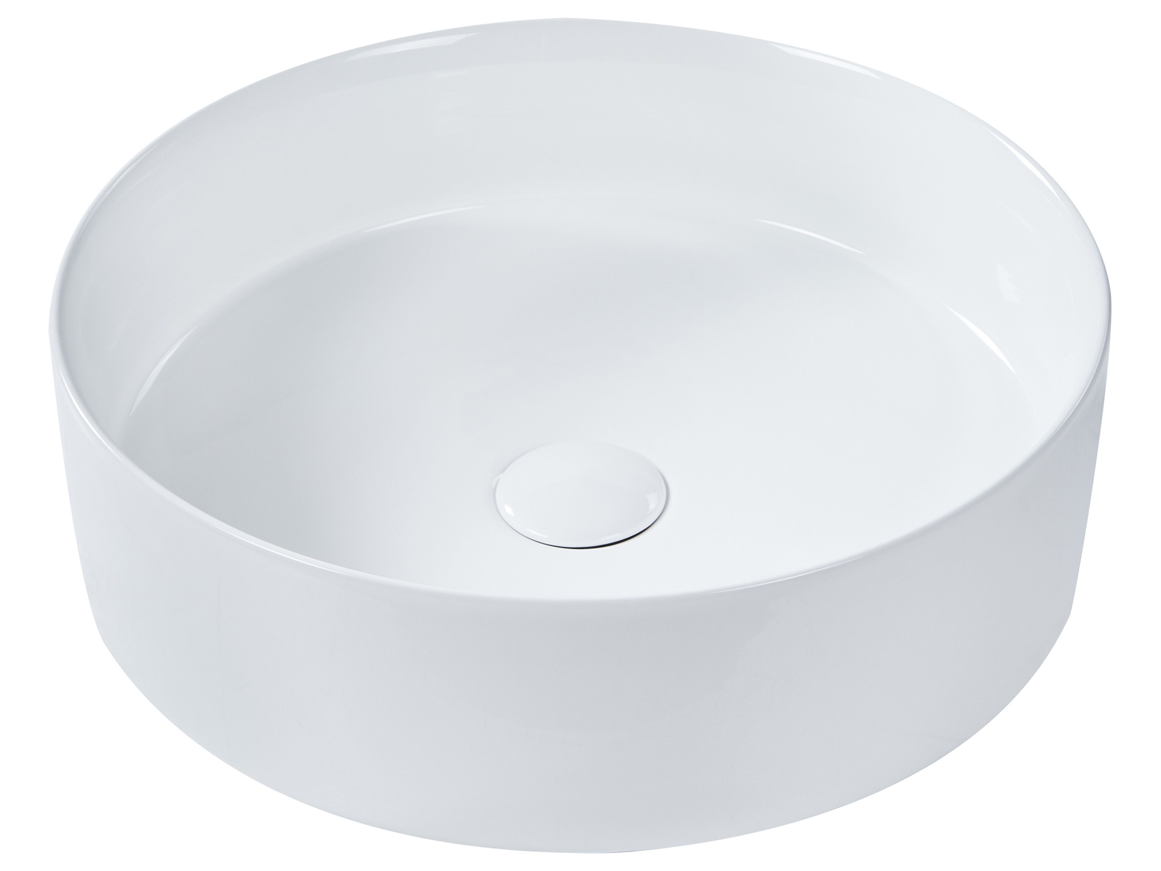 Countertop Basin TEBAR ⌀ 400 mm Ceramic White