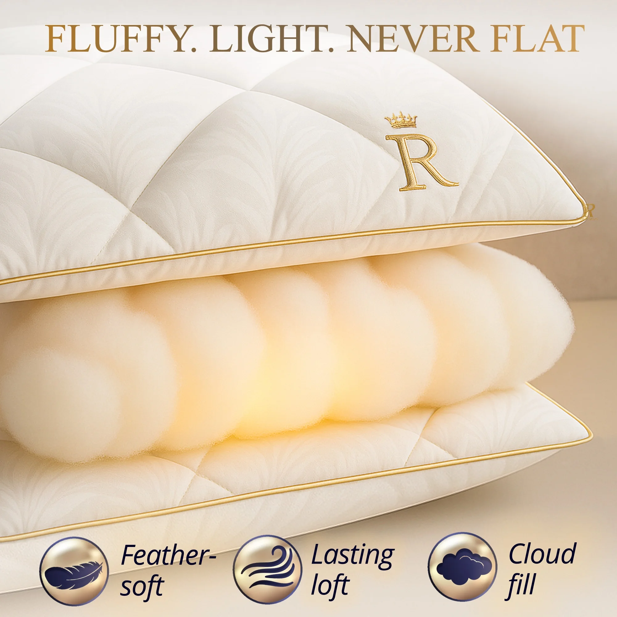 Royal Therapy Queen Size Comforter �C White Comforter, Down Alternative Bed Comforter, Fluffy Duvet Insert, Cool And Comfortable - Image 5