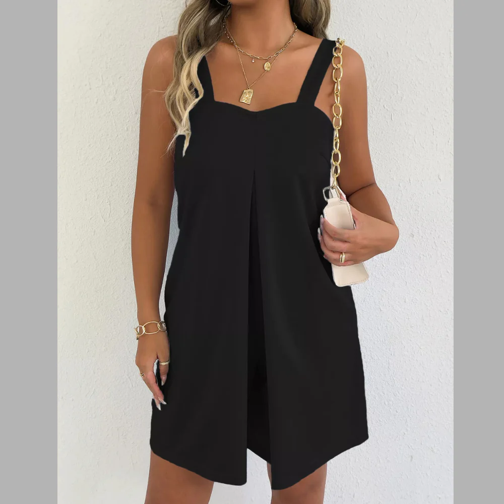 Sleeveless Casual Romper with Side Pockets - ZKZOOK
