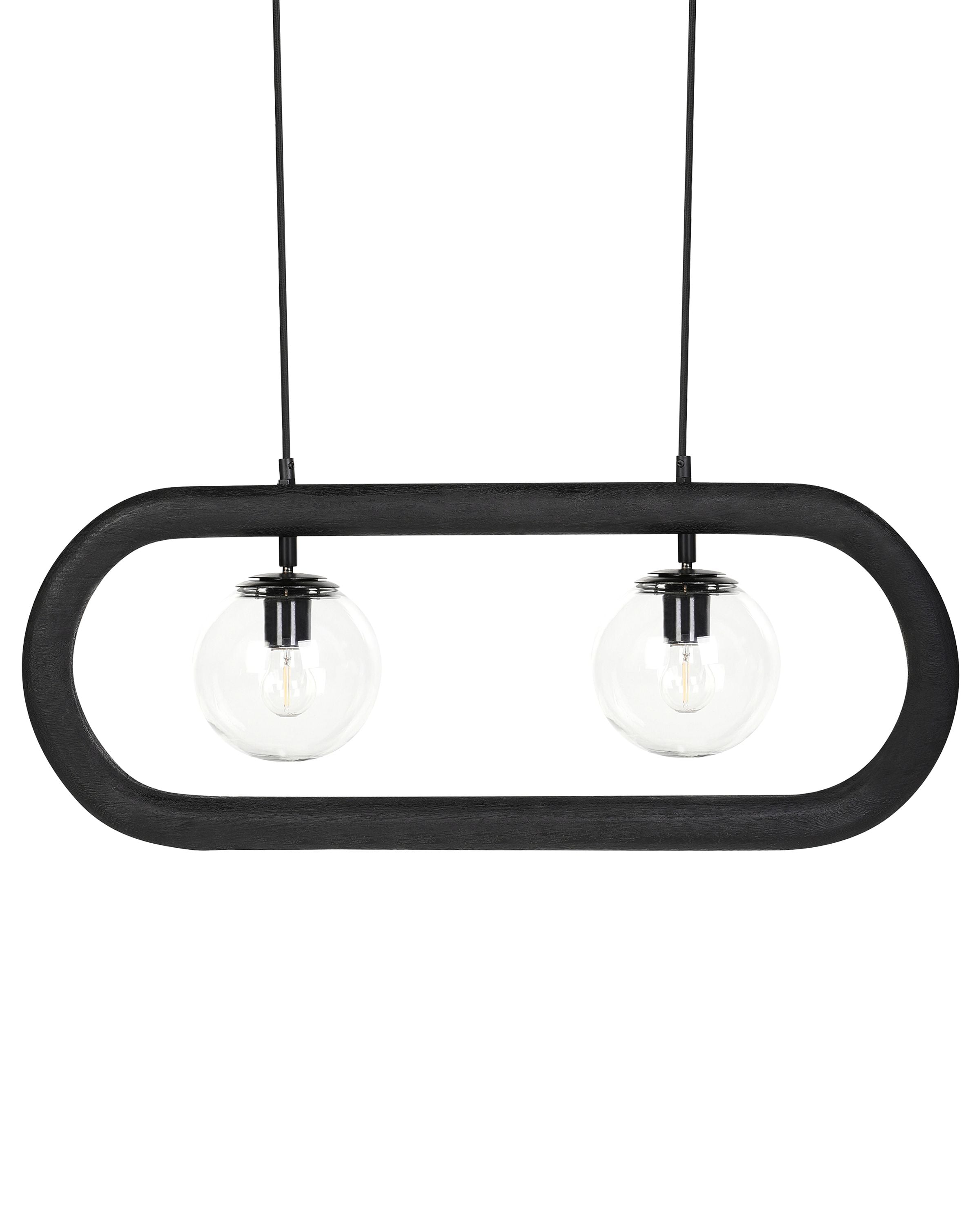 Pendant Lamp AYENSU Mango Wood Black