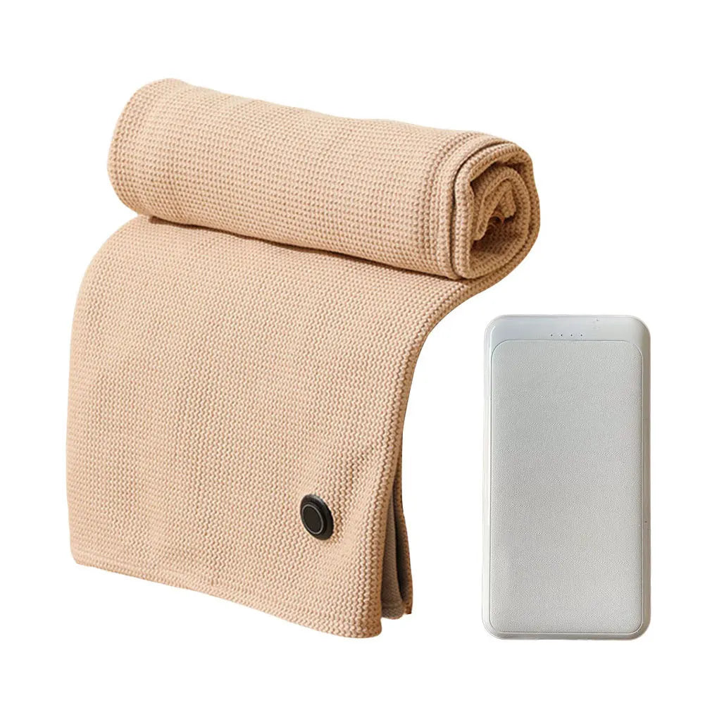 Draagbare USB Verwarmde Deken Sjaal Met 5000 mAh Power Bank - Luxe Comfort Voor Thuis En Onderweg