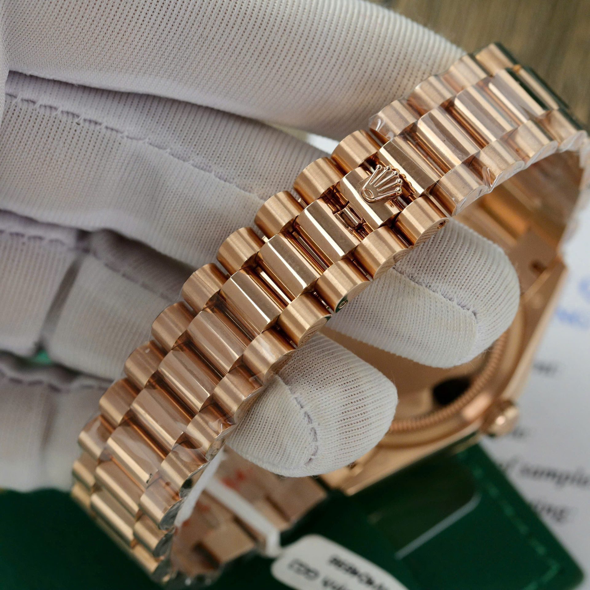 Rolex Day-Date Dial Mother Of Pearl Best Replica Watch Custom Gold Wrapped 36mm - Top club
