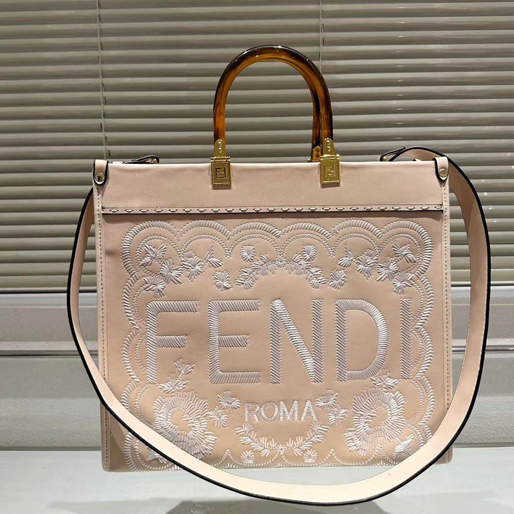 FENDI Sunshine Flower Embroidery Bag Medium(Replica) - Replicaclubs