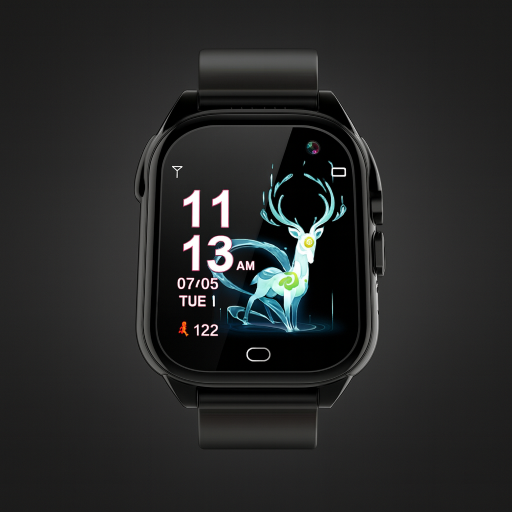 Interactieve Fitness Tracker Kinderhorloge met Touchscreen – Comfortabele Siliconen Band en Activity Tracking voor Kinderen