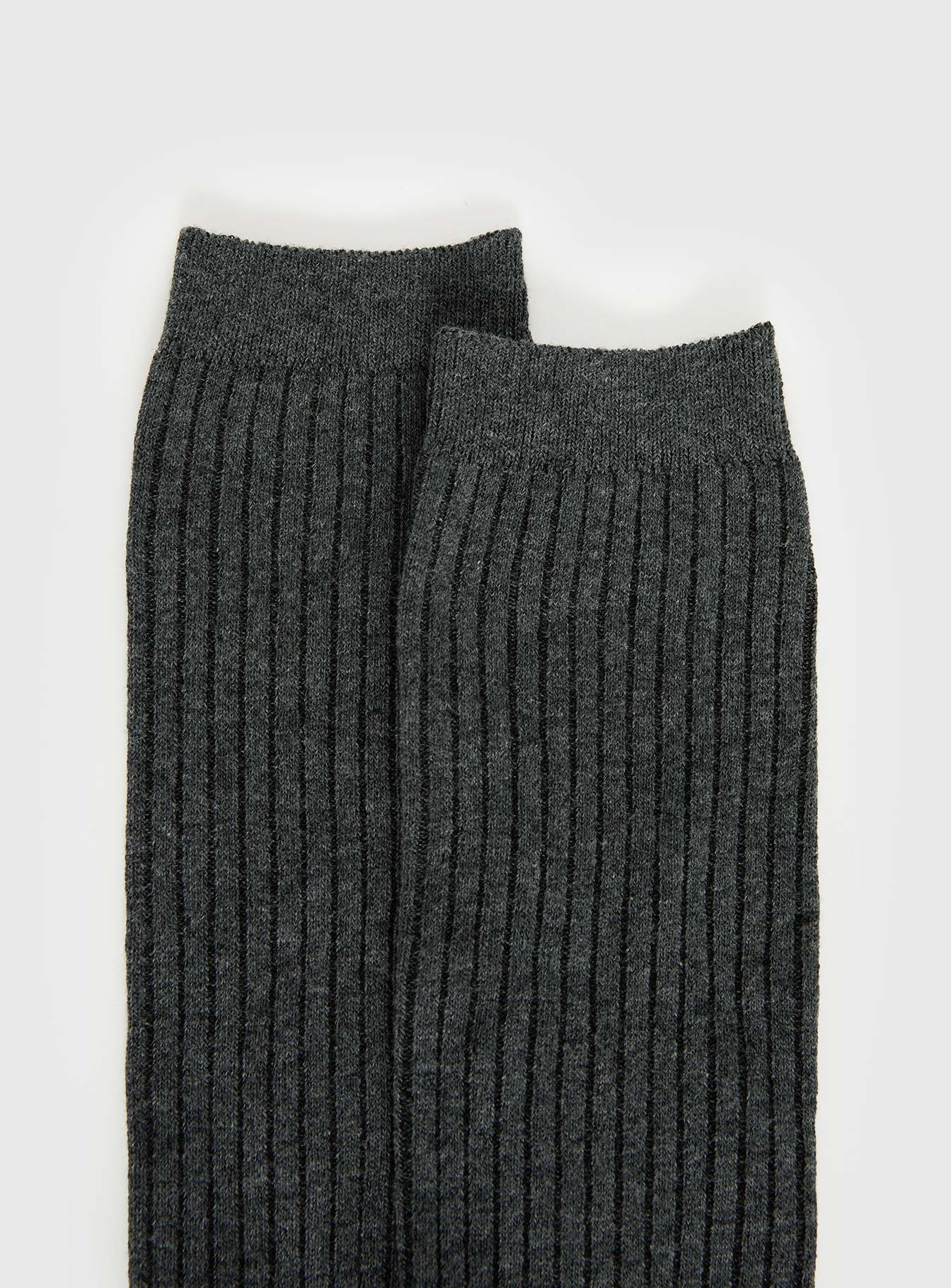 Princess Polly Nayara Ribbed Socks Dark Grey Marle