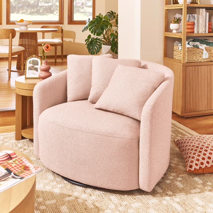 Beautiful Drew Accent Chair by Drew Barrymore, Cream Boucle - Image 5