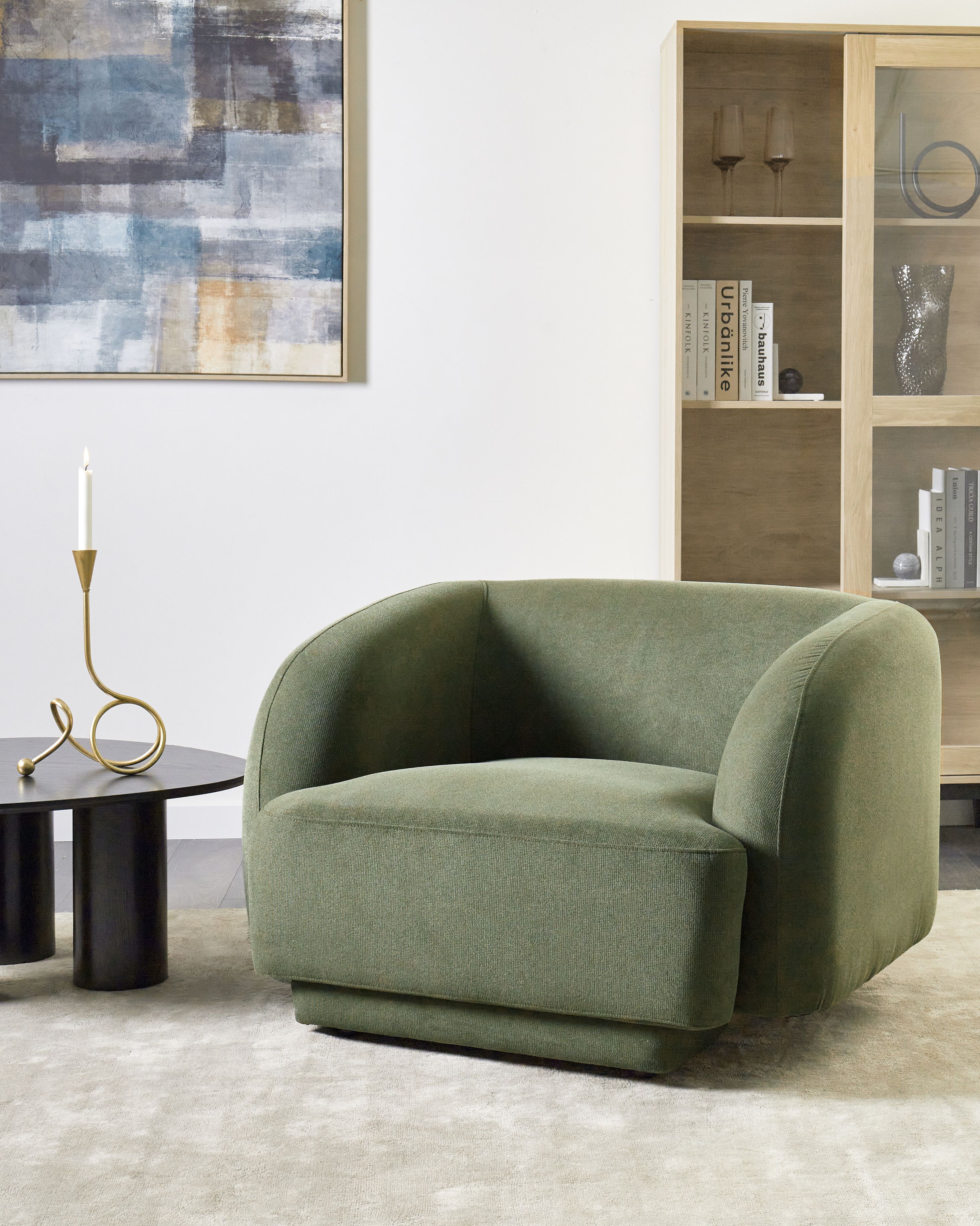 Armchair SKJANES Fabric Green