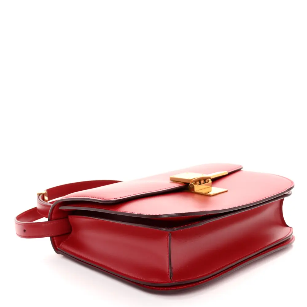 Replica Handbags: Celine Red Calfskin Classic Box Flap Bag1:1High-quality replica