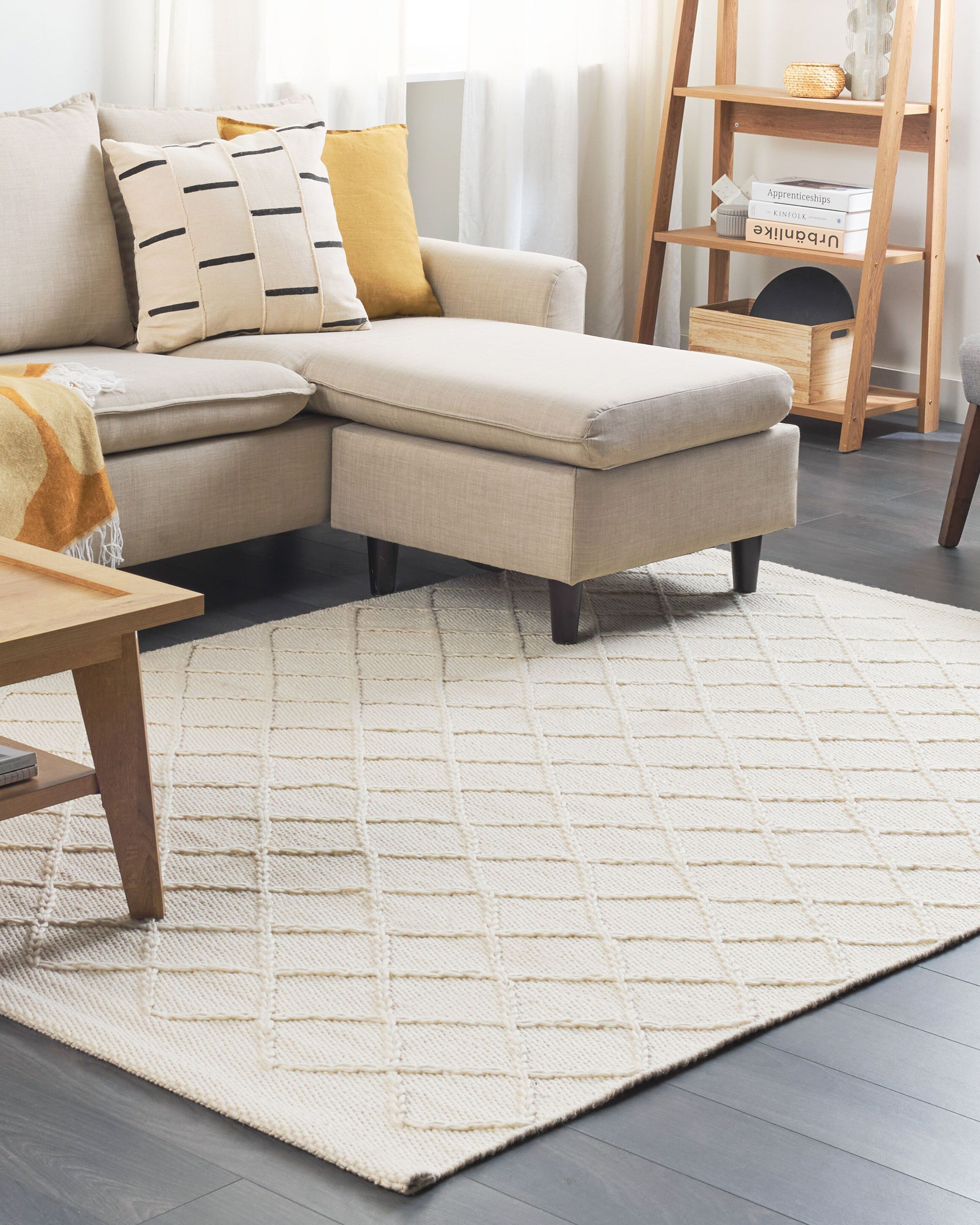 Rug ELLEK White 160 x 230 cm Wool