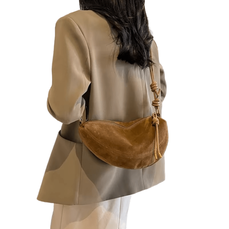 SuèdeCharm – Elegante Crossbody Schoudertas van Faux Suede